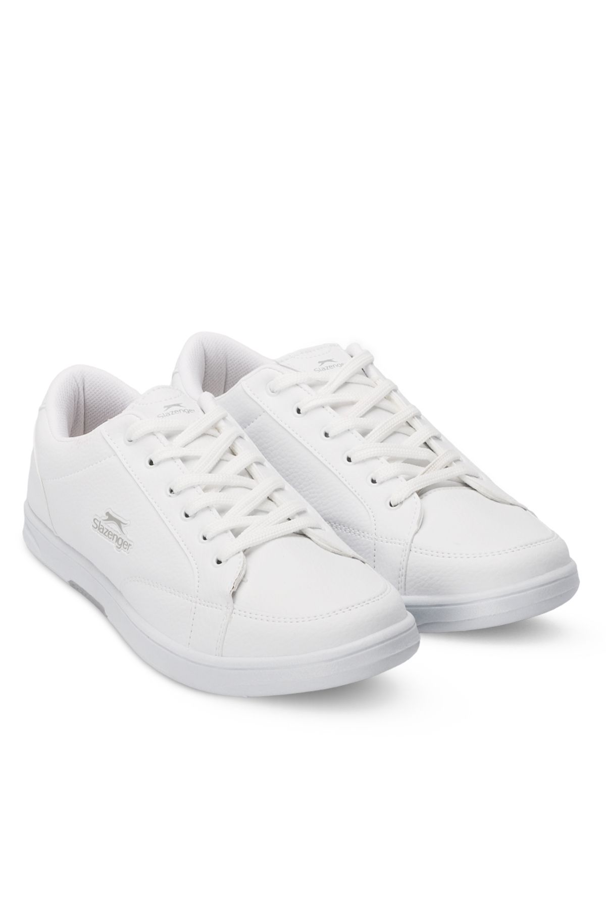 Slazenger-Albert I Men's Sneakers - White/Silver Shoes 2
