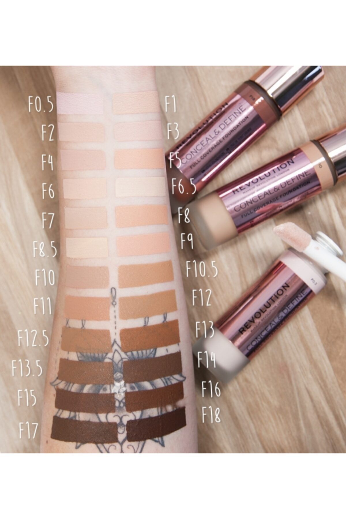 Revolution-Conceal Define Foundation Intensive Coverage Oil-Free Foundation F5 4