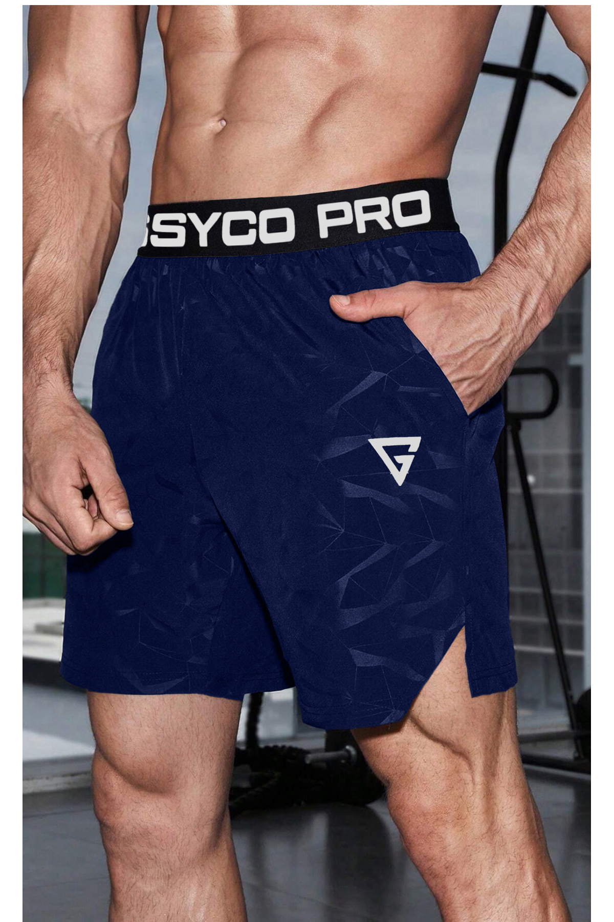 GHASSY CO. Ghassy Co. Erkek Runnig Pro Elastik Bel Nefes Alabilen Koşu Fitness Spor Şortu