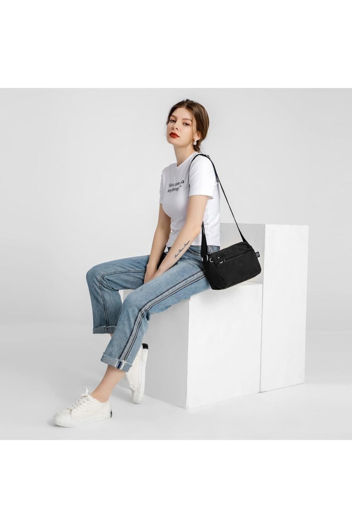 Smart Bags Krinkıl Küçük Boy Postacı Kadın Çantası - Haki