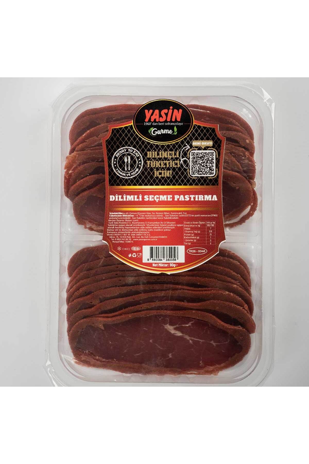 YASİN Seçme Dilimli Dana Pastırma 90gr (%100 DOĞAL)