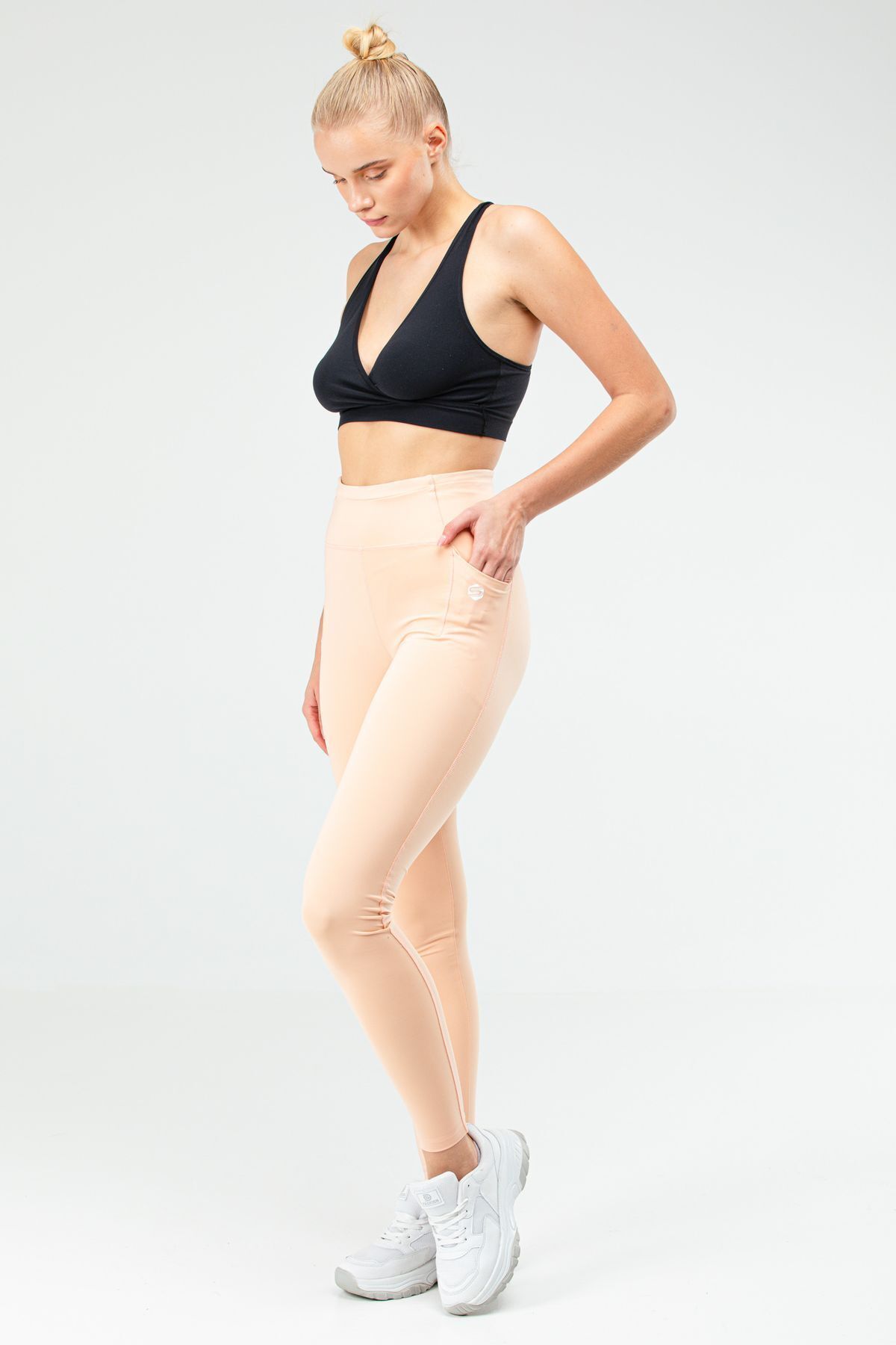 speedlife-High Waist Recovery Micro Slim Fit Women's Tights - Salmon SD0898 6