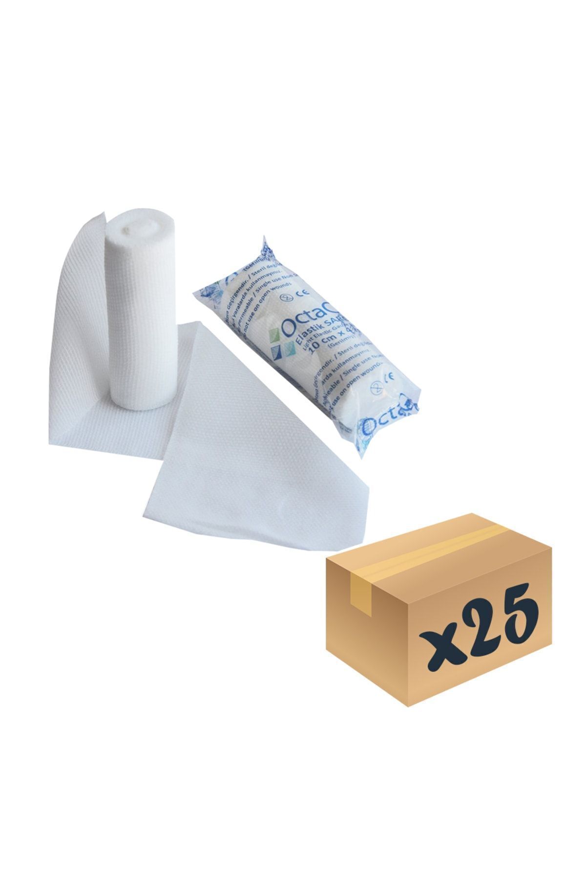 Octacare Elastik Sargı Bezi 10cm X 4m 25 Adet Tekli Paket