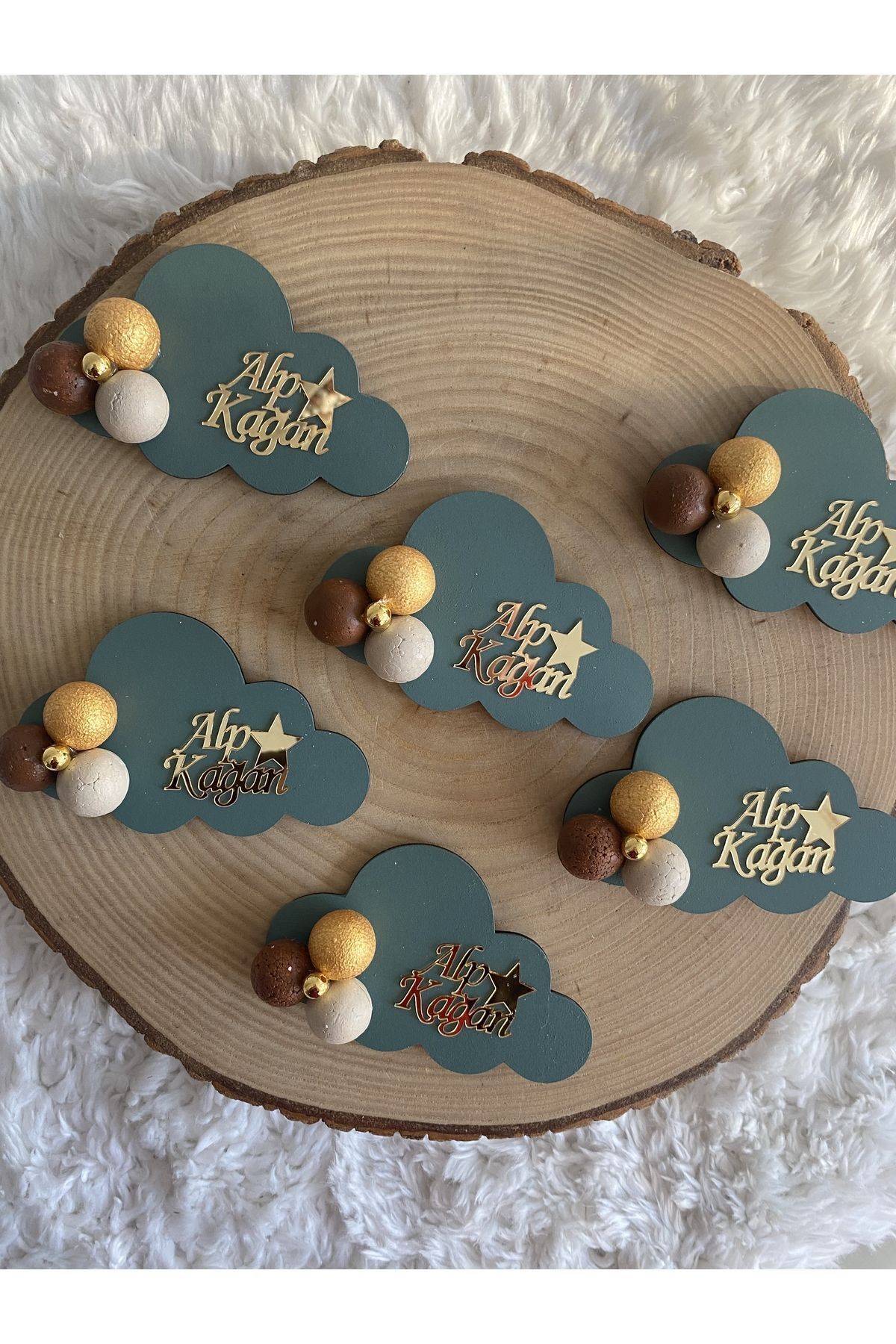 NeşeliAtölyem 5 Adet Bebek Hediyelik Bulut Magnet Bebek Doğum Magneti Hediyelik fotoğrafı 2 (önizleme)