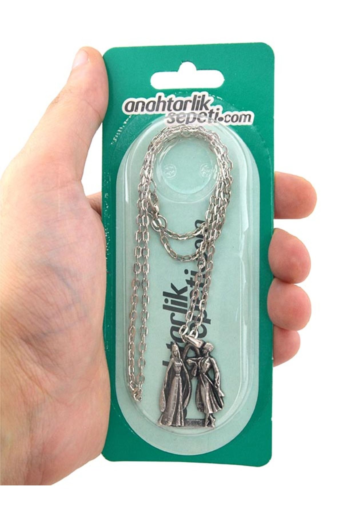 anahtarlıksepeti-Double Necklace Patterned Kafka 6