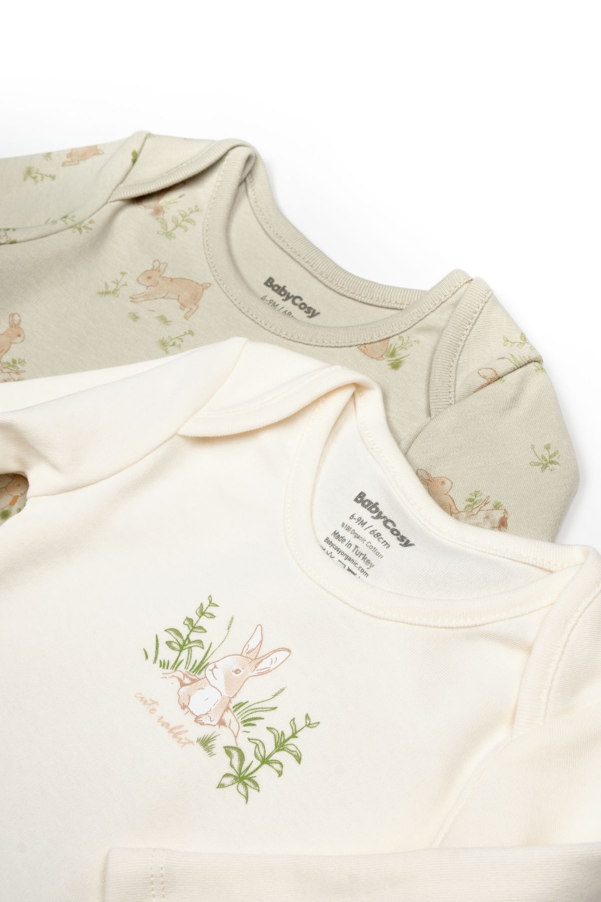 BabyCosy-طقم بدلة للفتيات الصغيرات بأكمام طويلة من القطن العضوي المنقوش مكون من قطعتين 4