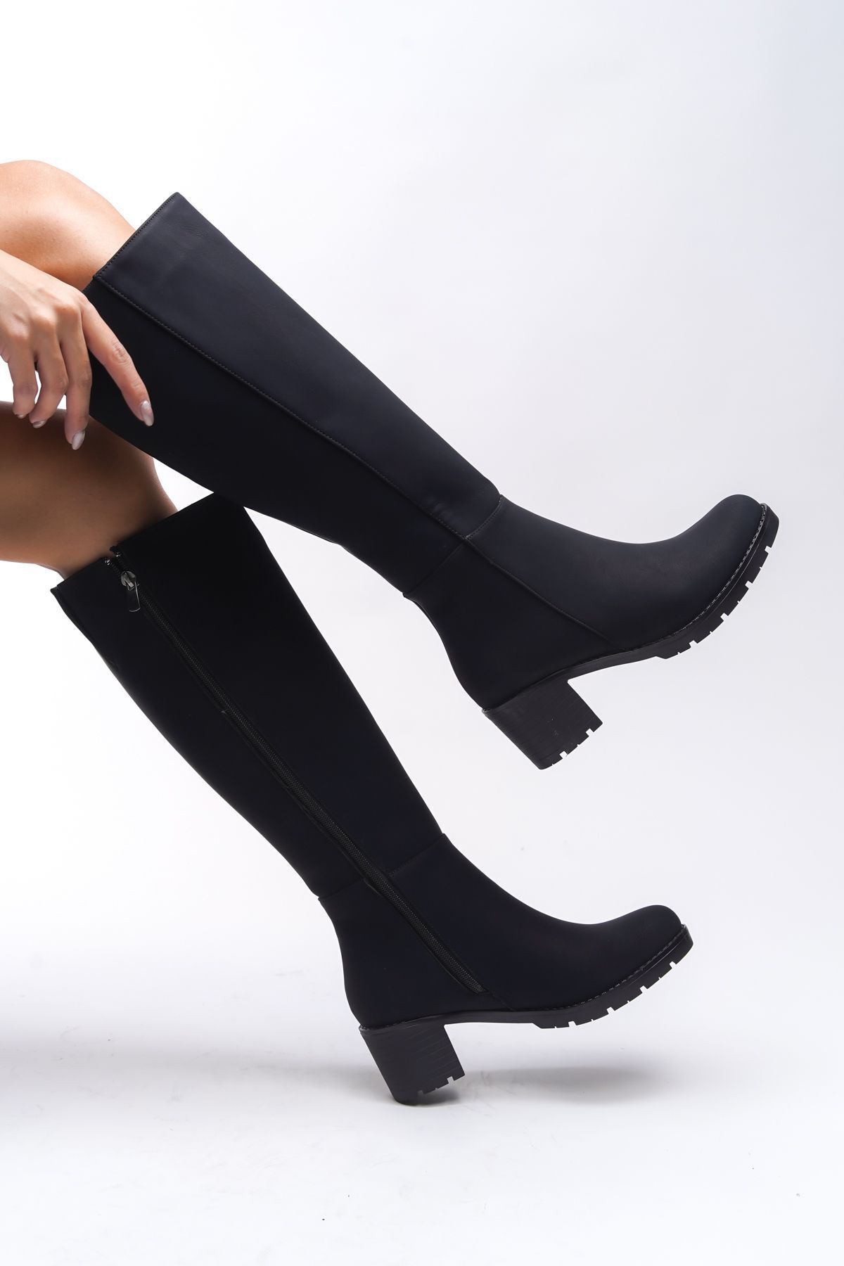 Riccon-Hioverra Black Matte Boots – Damen-High-Heels 0012745 2