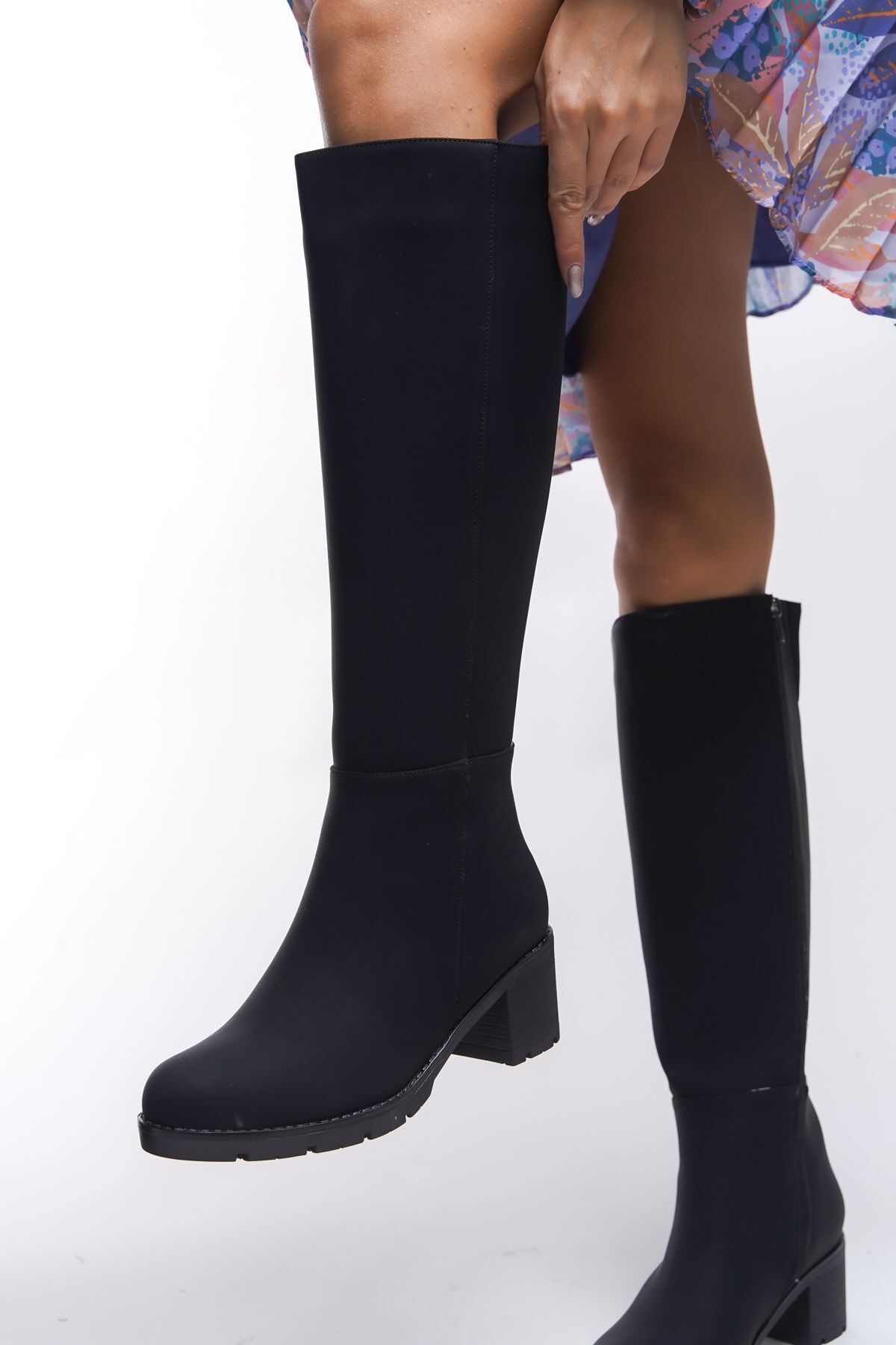 Riccon-Hioverra Black Matte Boots – Damen-High-Heels 0012745 5