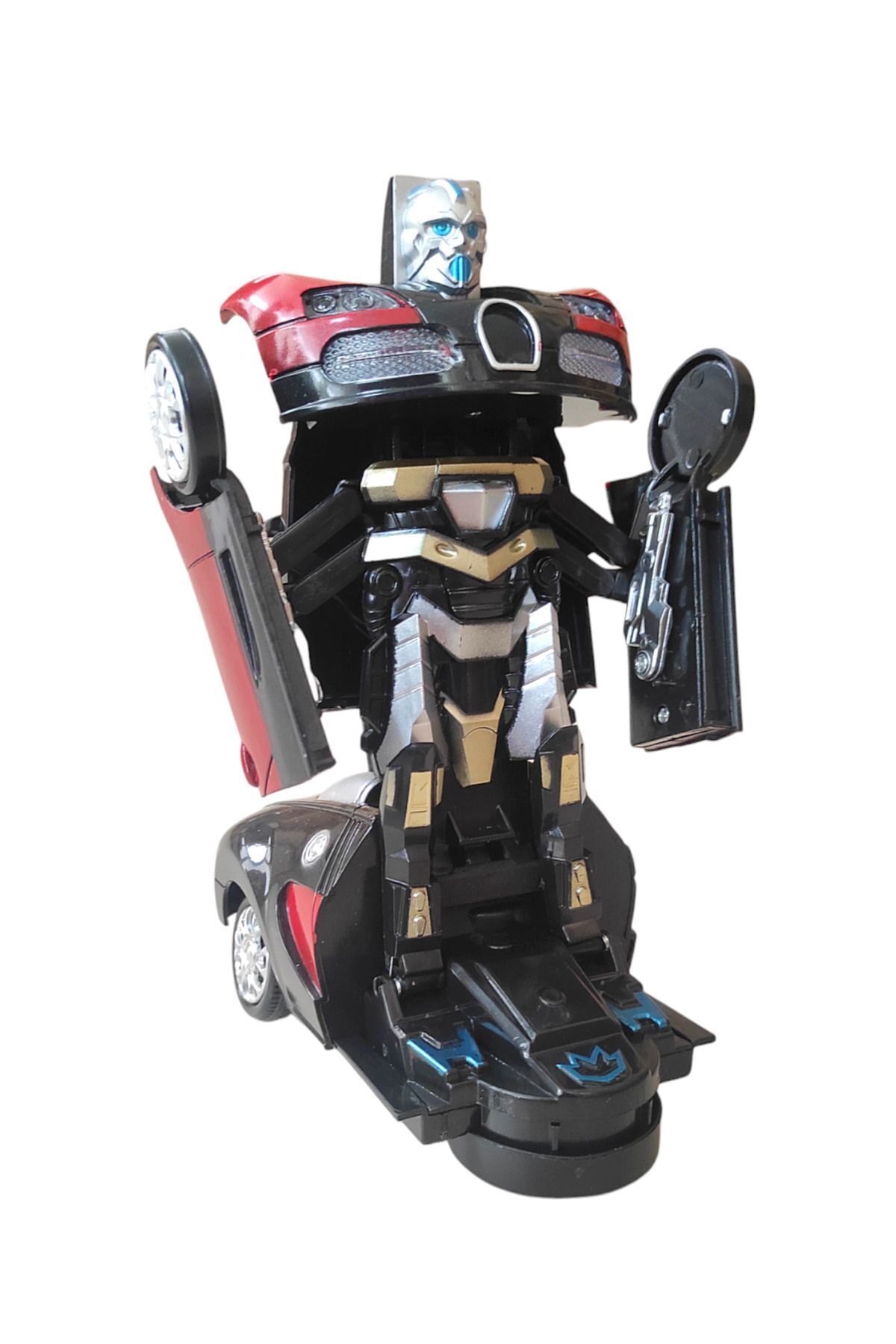 Brother Toys Robota Dönüşebilen Bugatti Araba Işıklı Sesli Müzikli Kendi Kendine Gezen Pilli Oyuncak 20 Cm. fotoğrafı 5 (önizleme)