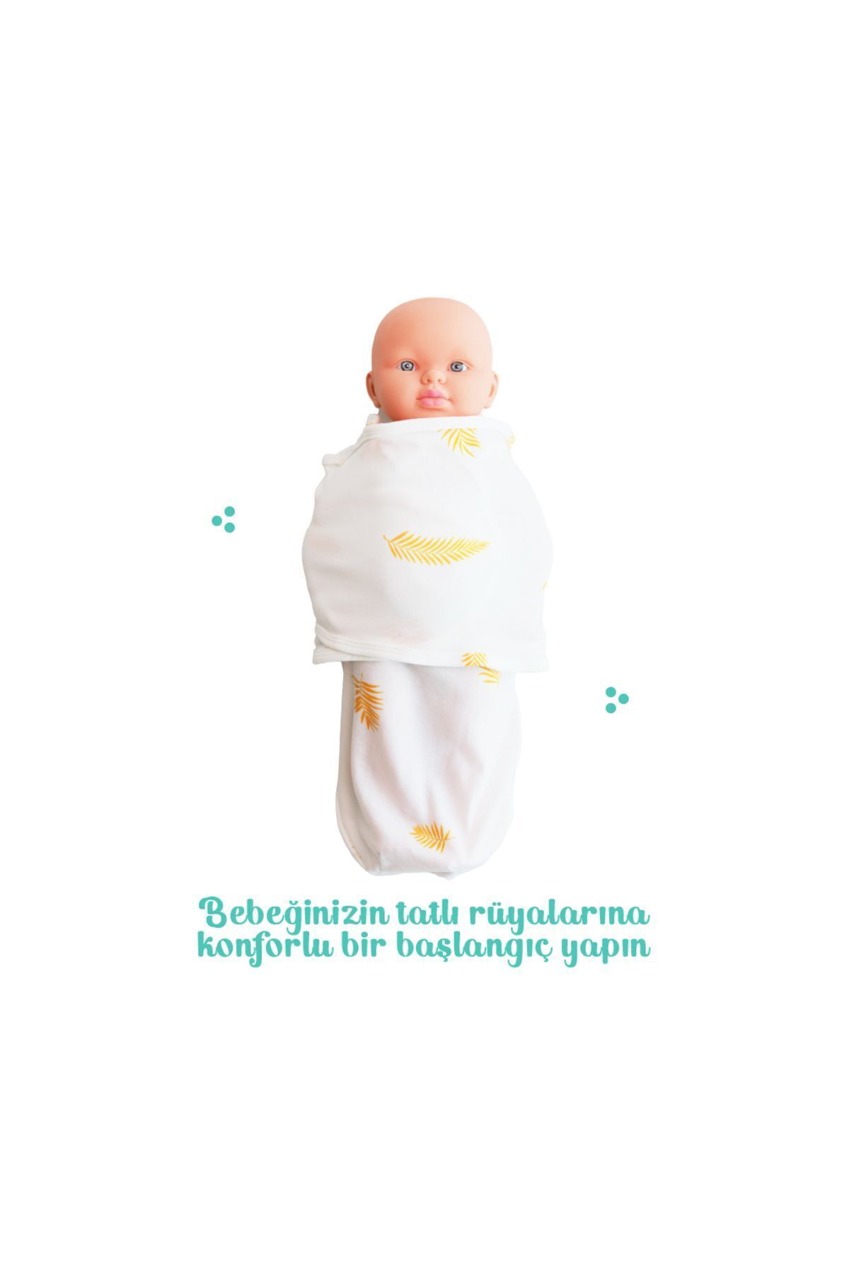 Mommyslab Yeni Sezon 0-4 Ay Desenli Renkli Cırtlı Hazır Bebek Pamuk Kundak %100 Pamuk (OEKO TEX CIF BELGELİ) fotoğrafı 2 (önizleme)