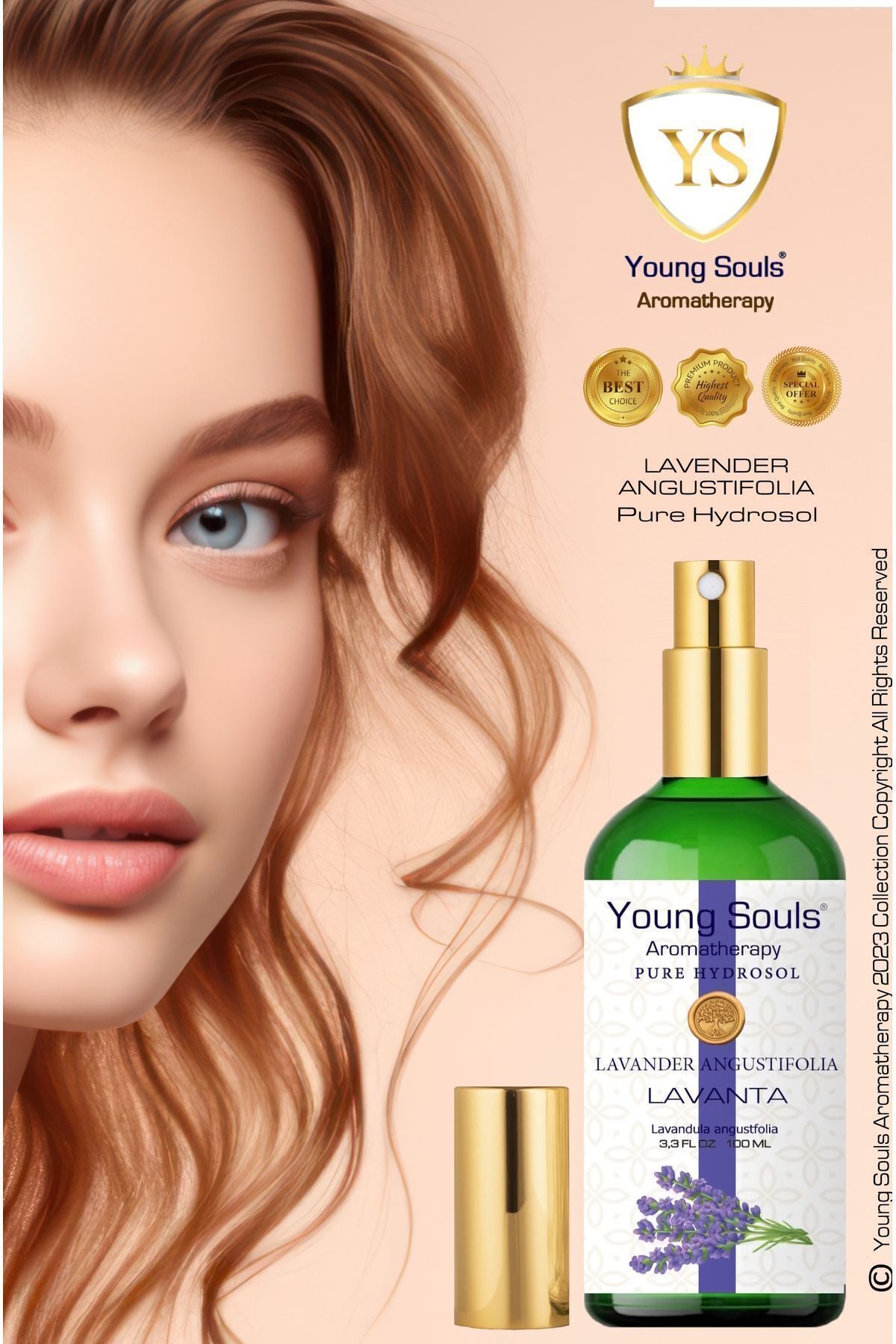 رایحه درمانی Lavender Angustifolia Pure Hydrosol Tonic Lavender Hydrosol Tonic 100 میلی لیتری YOUNG SOULS