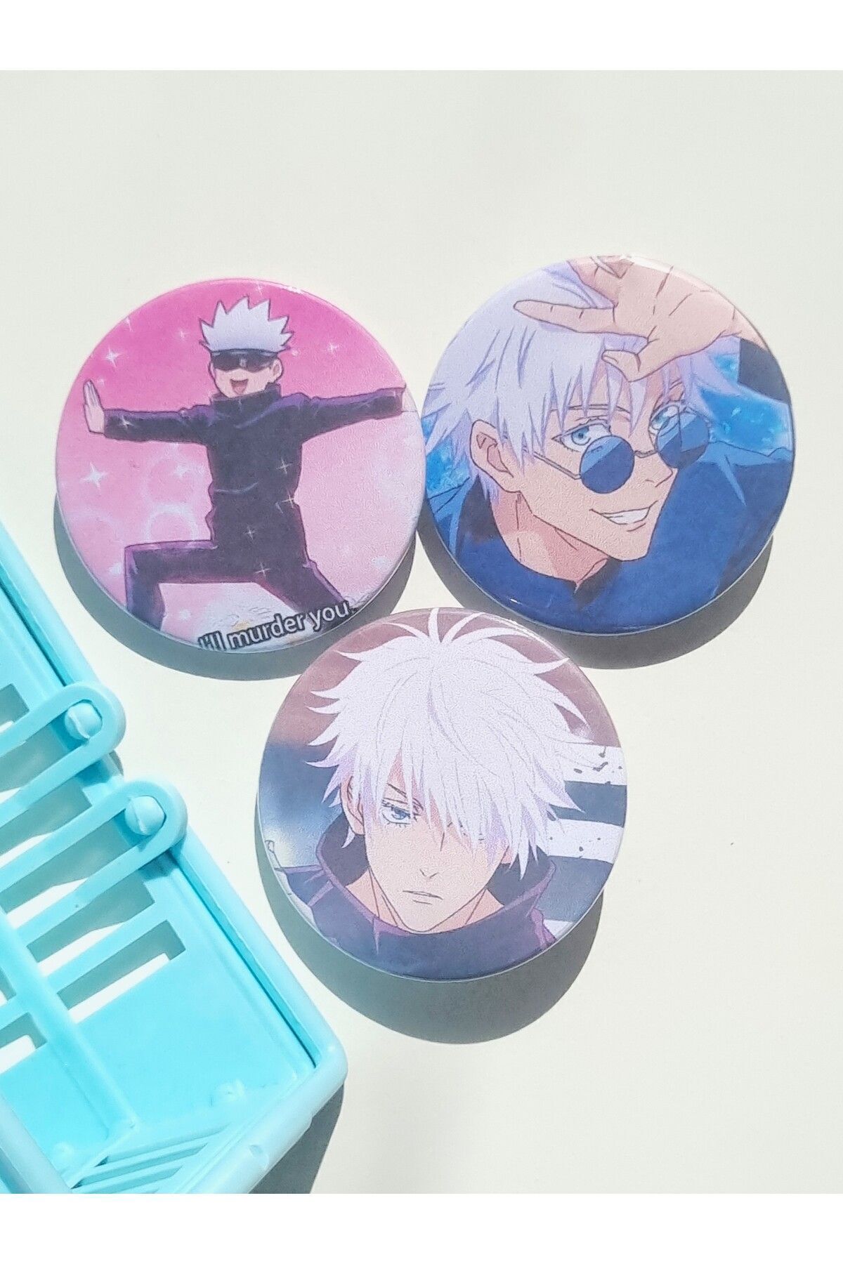 Yenaplanner Jujutsu Kaisen Gojo Çanta Süsü/Rozet Seti