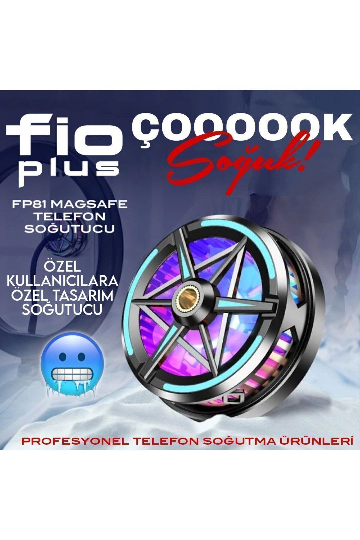 Telefon Soğutucu Fan + Aliminyum Destekli Soğutucu Radiator