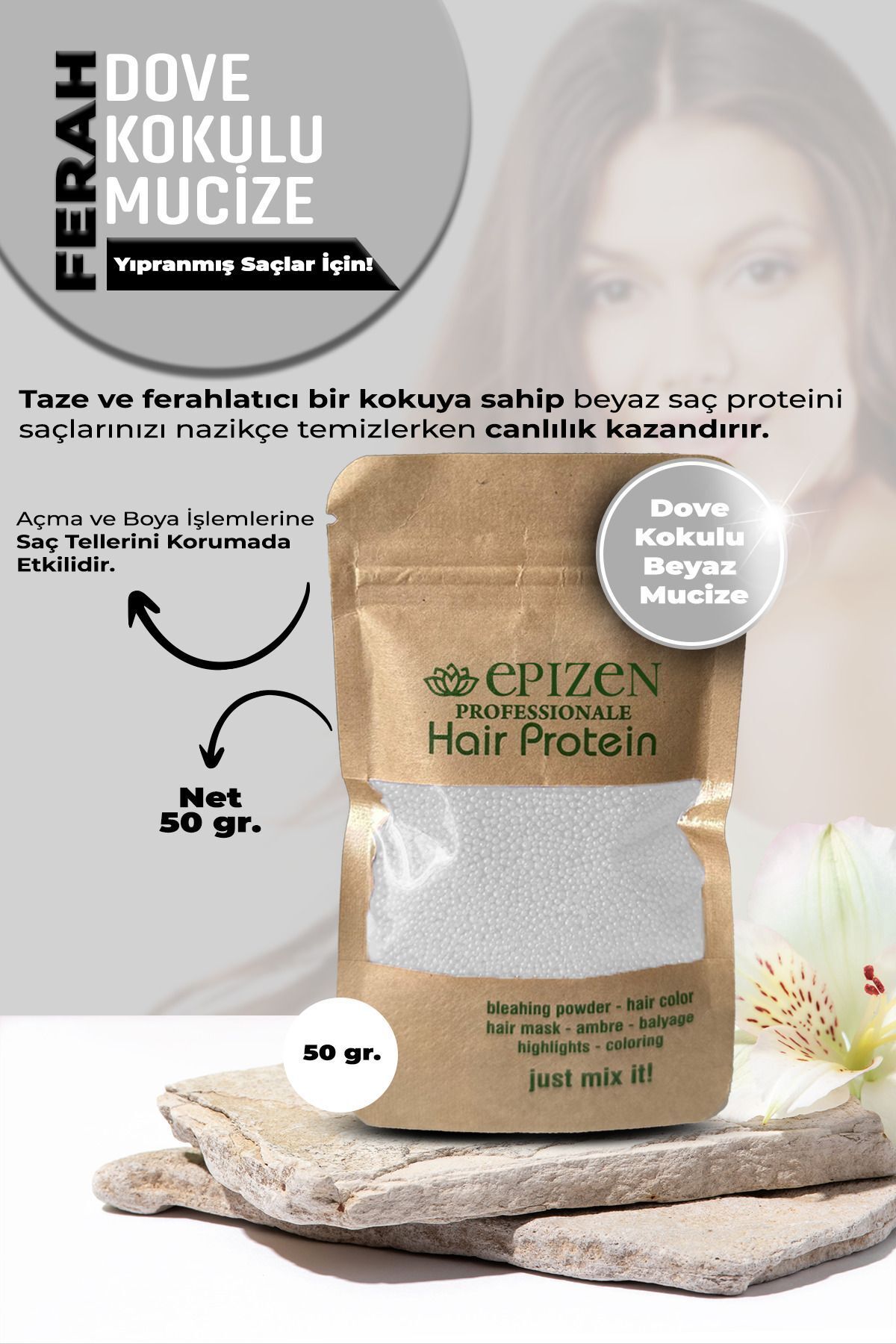 Ferah Dove Kokulu Yıpranmış Saçlar İçin Mucize Saç Bakım Proteini