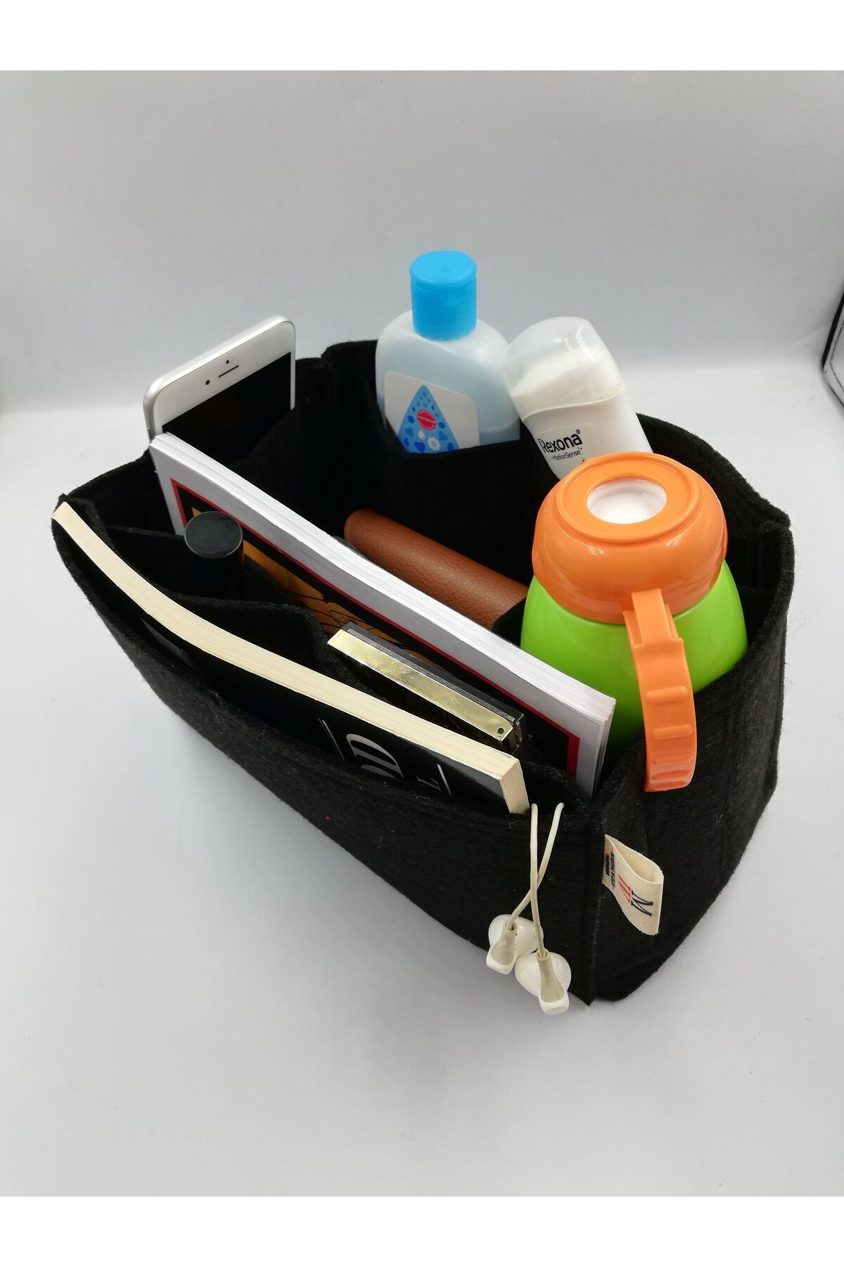 MARJİNAL W CLUB Long...... Medium . Tek Suluklu Çanta Içi Düzenleyici Siyah