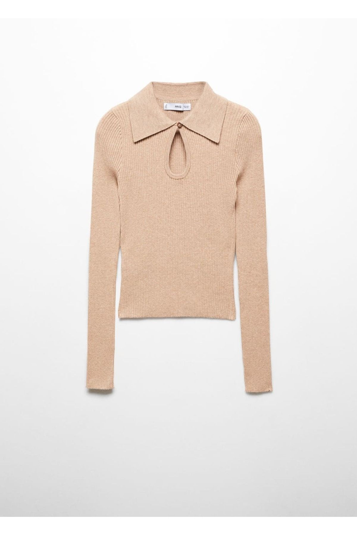 MANGO Woman-Otvorený sveter Polo golier 3