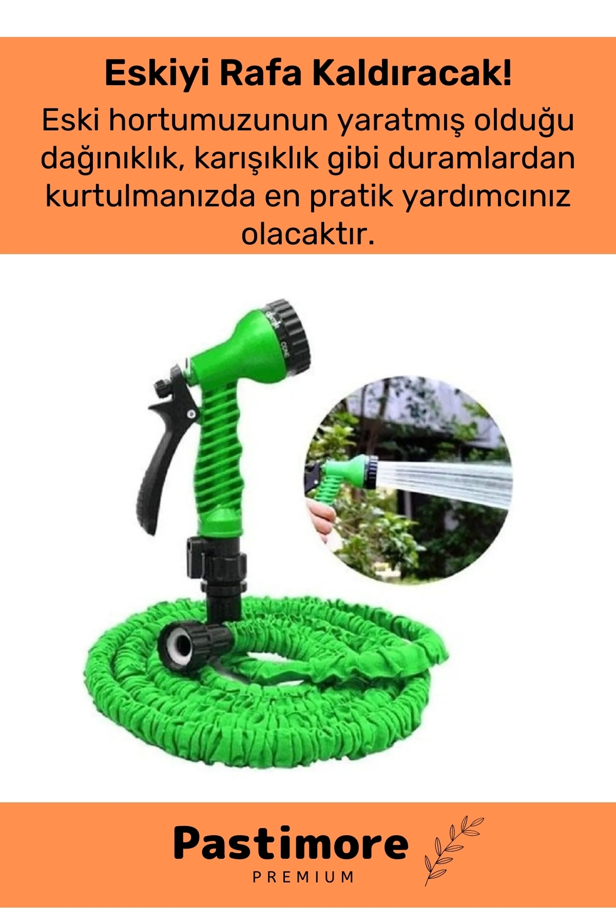 Dayanıklı Kırılmaz 3 Modlu Uzayan Bahçe Sulama Araç Yıkama Hortumu 30 Metre 3