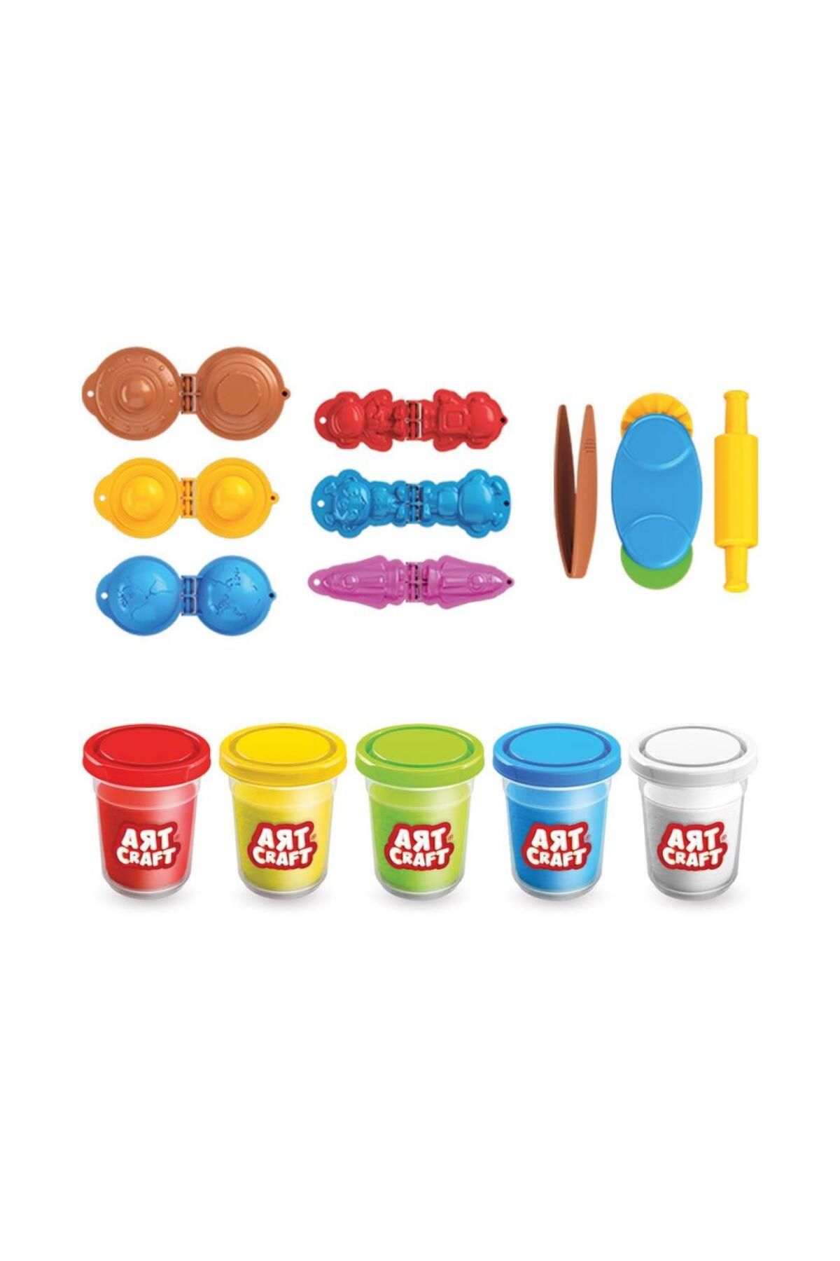 FEN TOYS-03733 Dedefo Dough Set - 380 gr Space Game 3