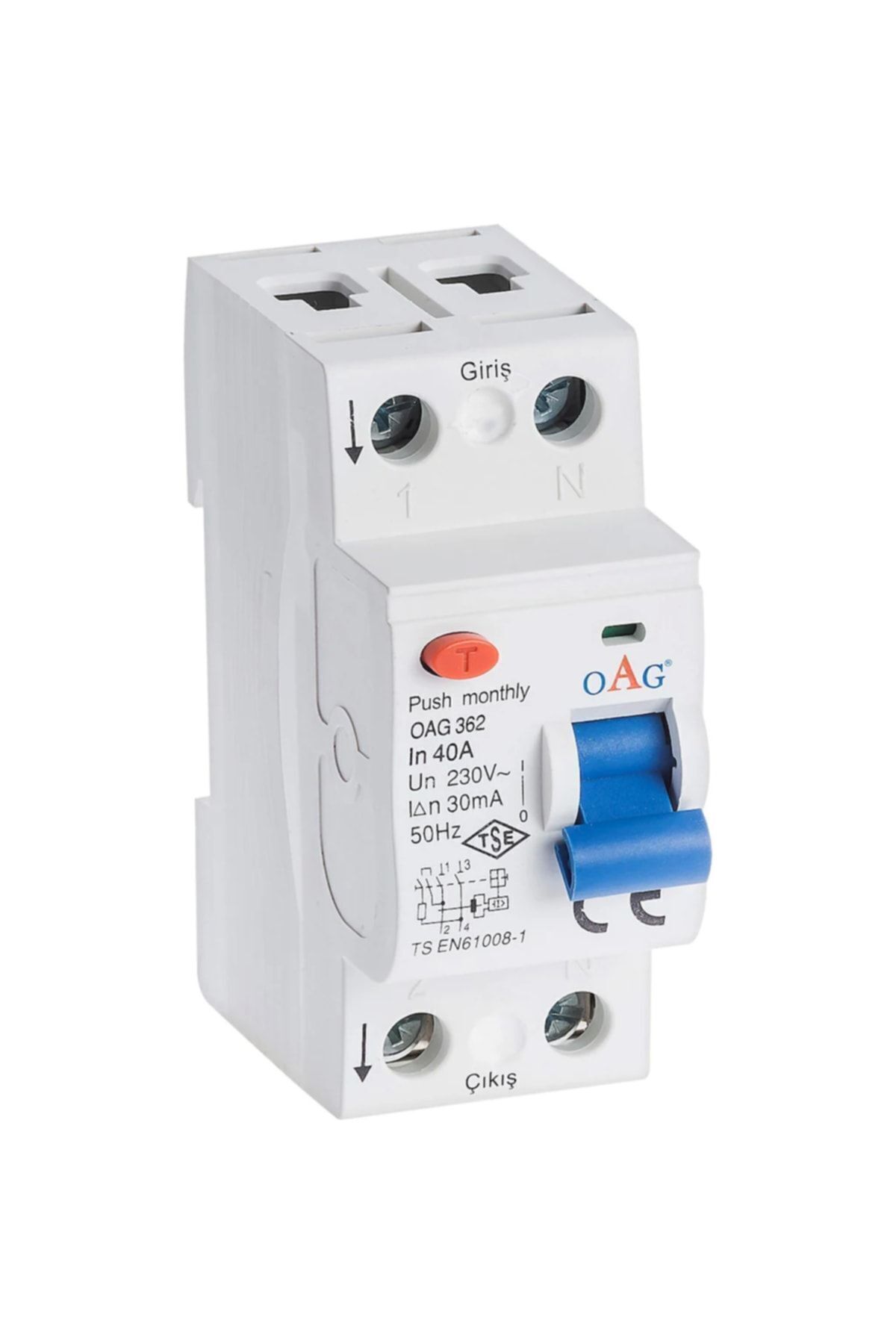 Oag 2x32 Amper 30ma Kaçak Akım Rölesi