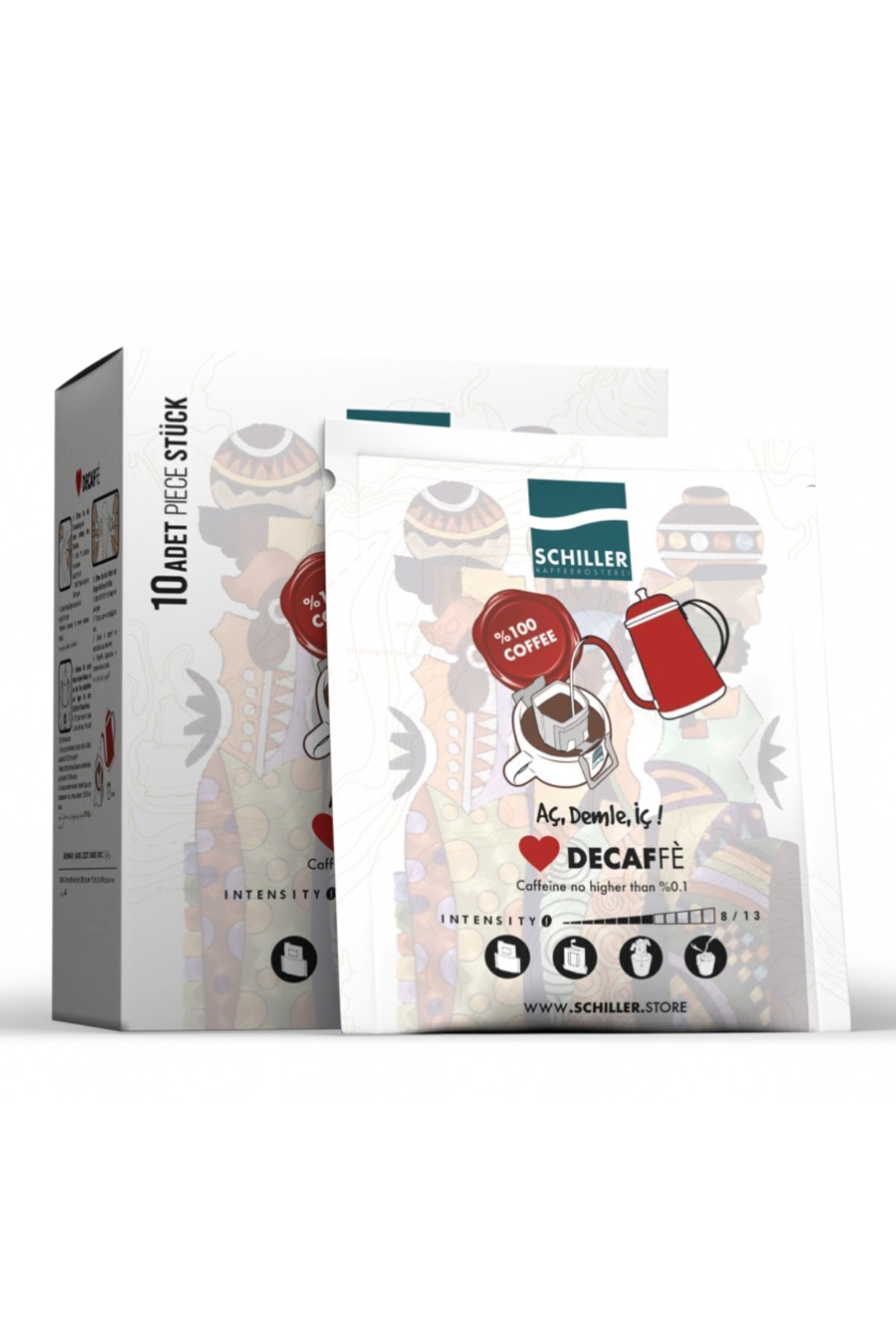 Schiller Decaf (KAFEİNSİZ) Aç-demle 10'lu Filtre Kahve