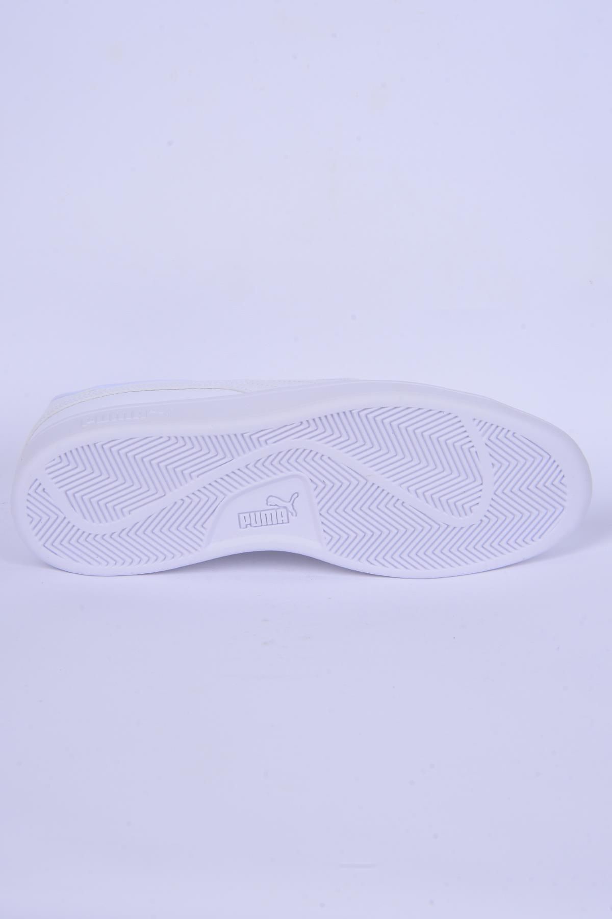 اسنیکر Puma اورجینال مردانه برند پوما 23YPUM000056 392336-09 Smash 3.0 Buck White-white Men's Sports Shoes - تصویر 4