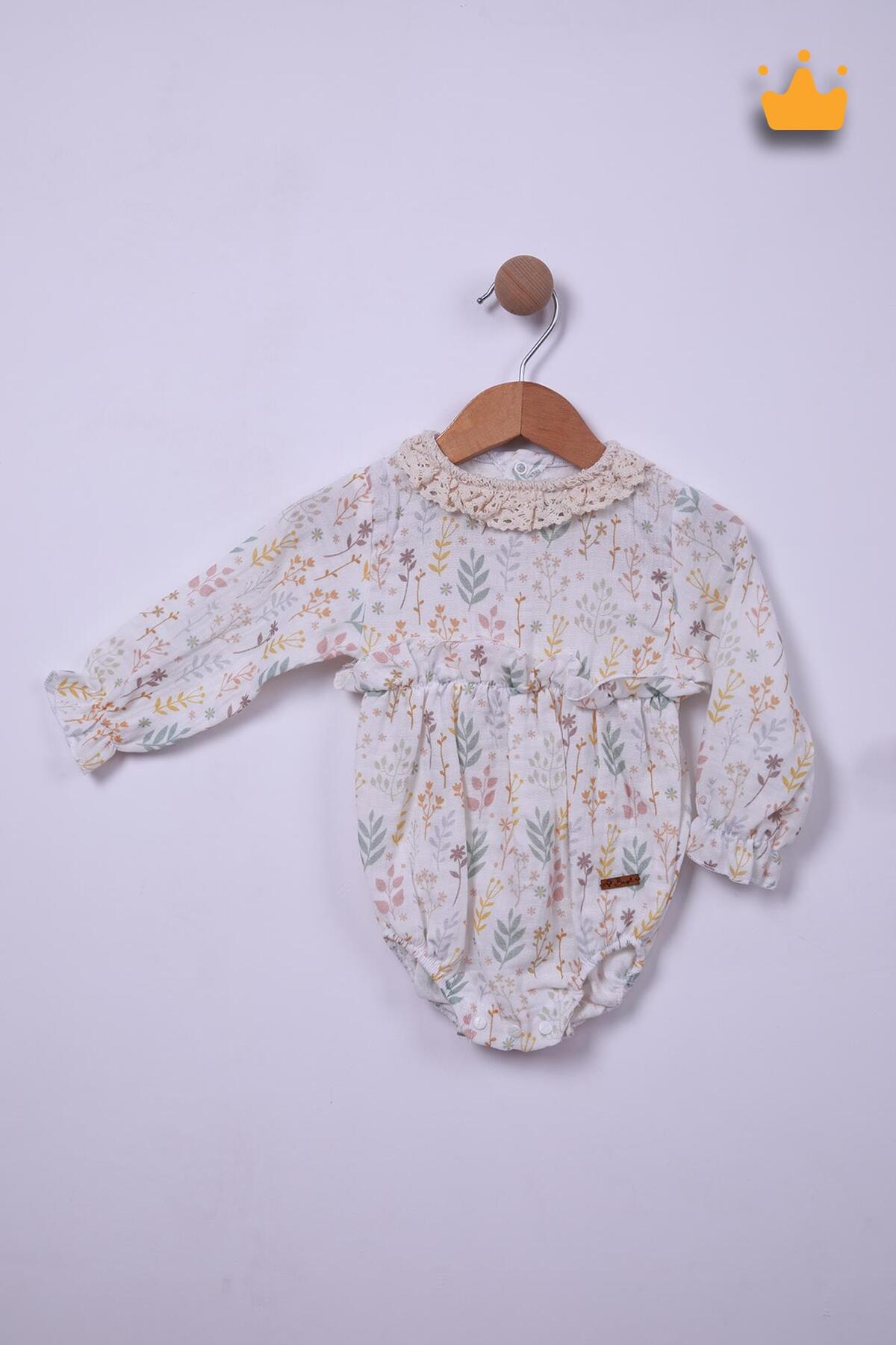 بادی طرح گلدار پیچیده شده با پارچه ململ دخترانه برای تعطیلات کد ۲۲۴۱۴  بادی طرح گلدار پیچیده شده با پارچه ململ دخترانه برای تعطیلات کد ۲۲۴۱۴