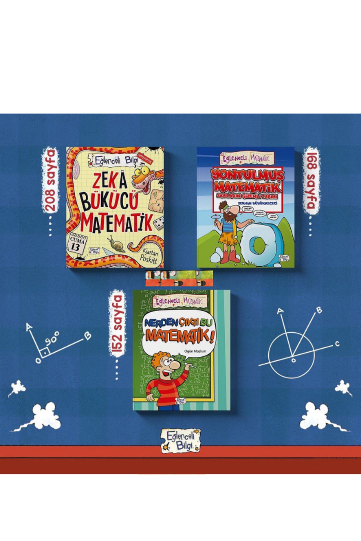 Eğlenceli Bilgi Yayınları 7.sınıf-Zeka Bükücü Matematik,Nerden Çıktı Bu Matematik,Yontulmuş Matematik 3kitap