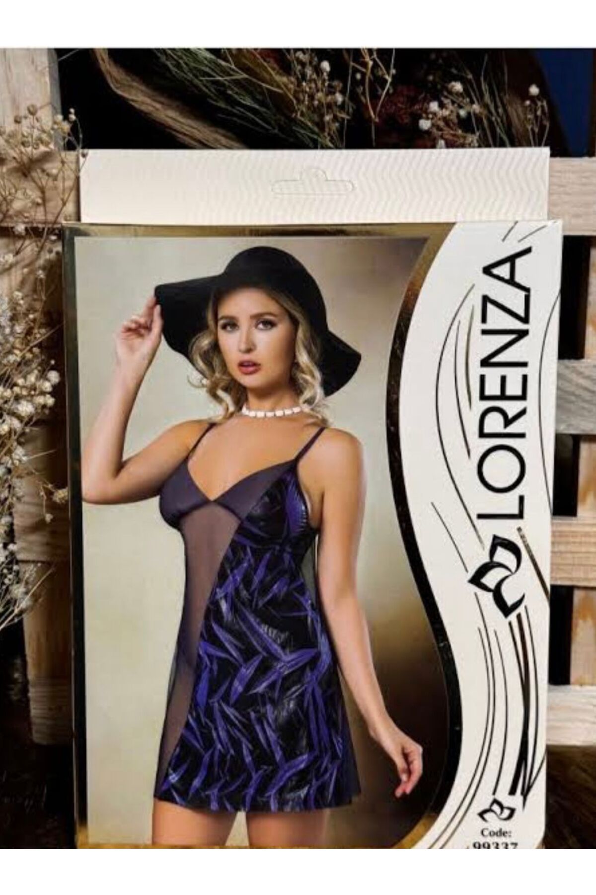 REAL PASSİONE Askılı mini saten gecelik