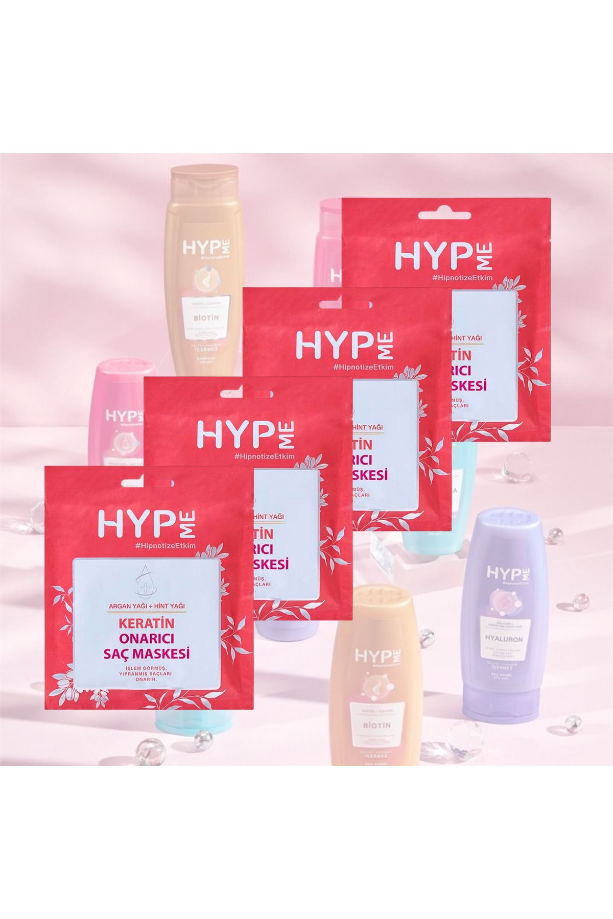 ماسک مو ترمیم کننده کراتینه 50 میلی لیتر در 4 عدد HYP ME