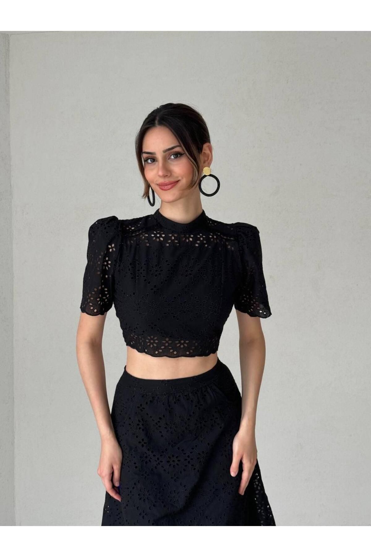 Modisma-Lace Crop Top and Double Suit 2