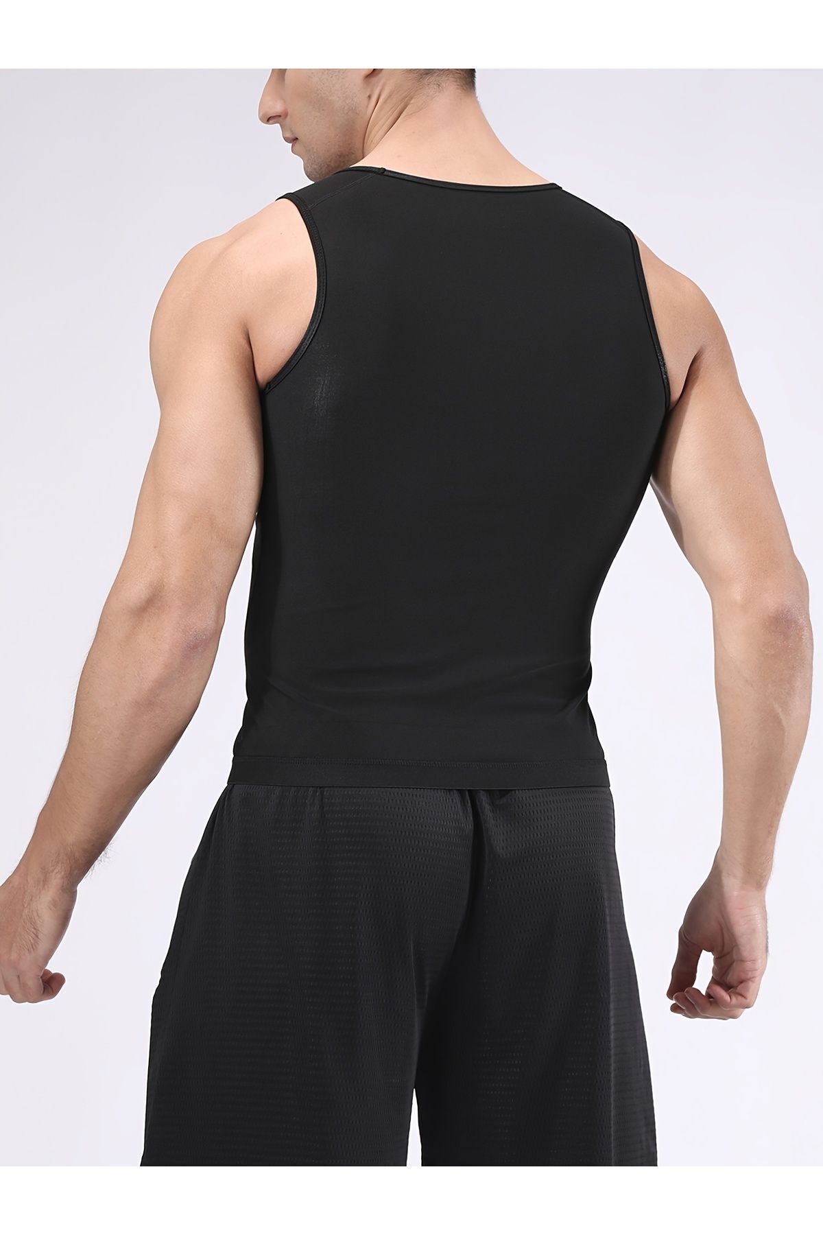 MİSTİRİK-Nodiko Model Men's Thermal Sauna Athlete Help You Slimming Your Fat Apparel Black Color 4
