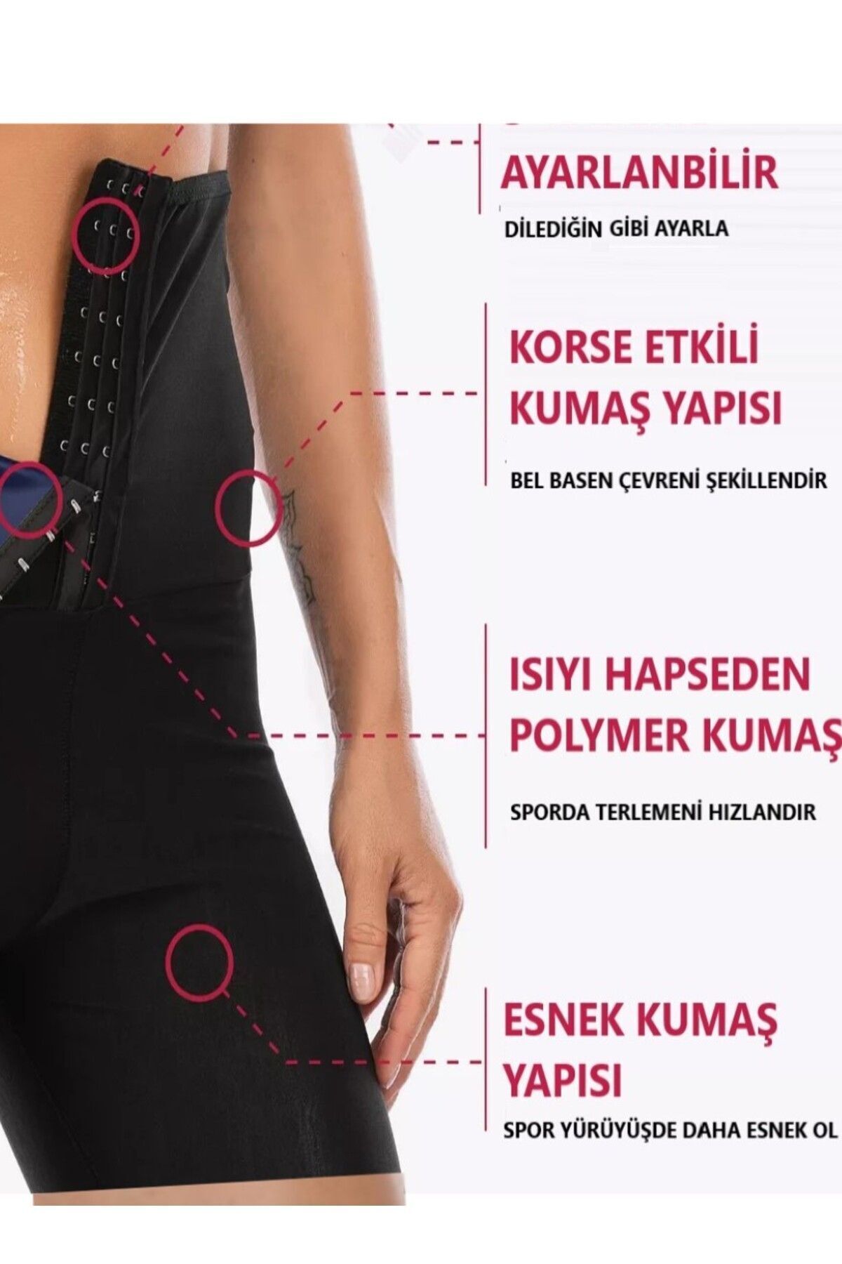 MİSTİRİK Sauna-Şort Unisex Yağ Yakan Zayıflatan Termal Giyim Sauna Şort görsel 4