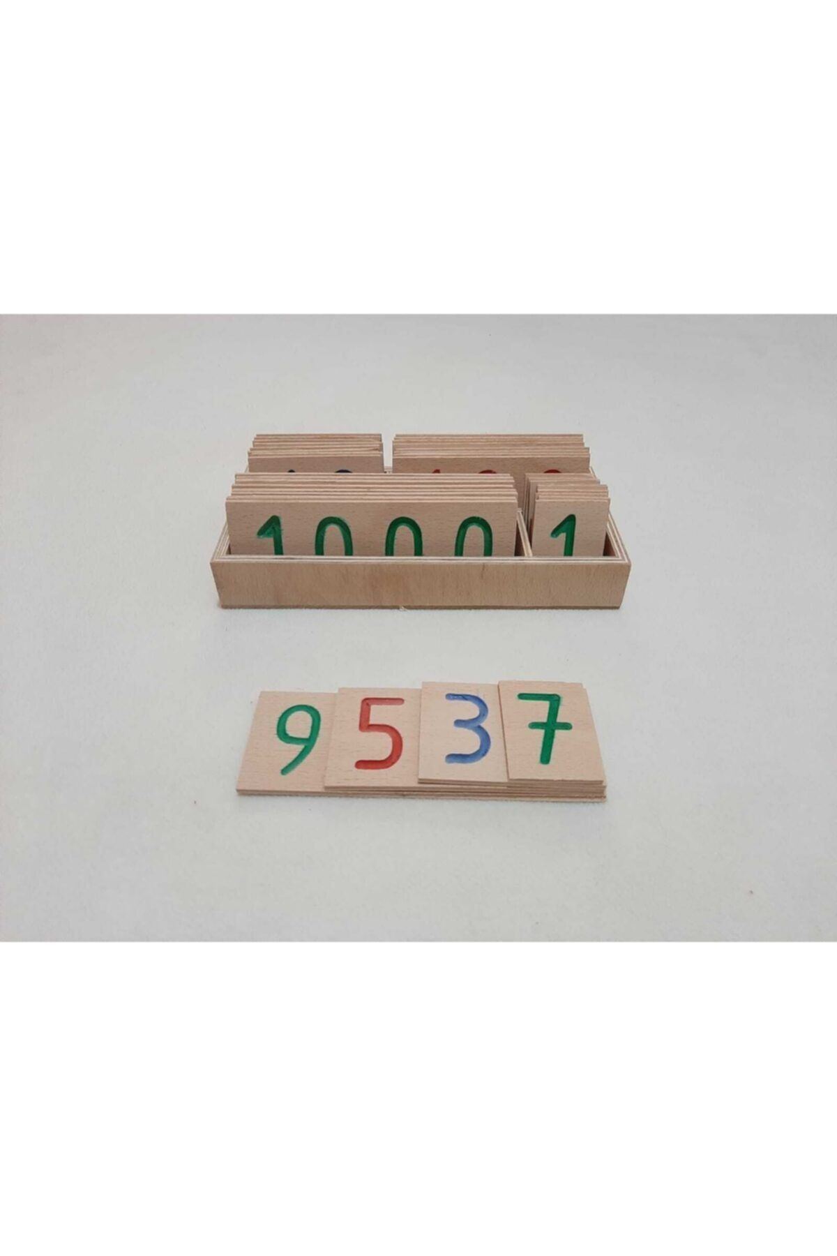 Montessori Gemisi Orta Boy Ahşap Sayı Kartları fotoğrafı 2 (önizleme)