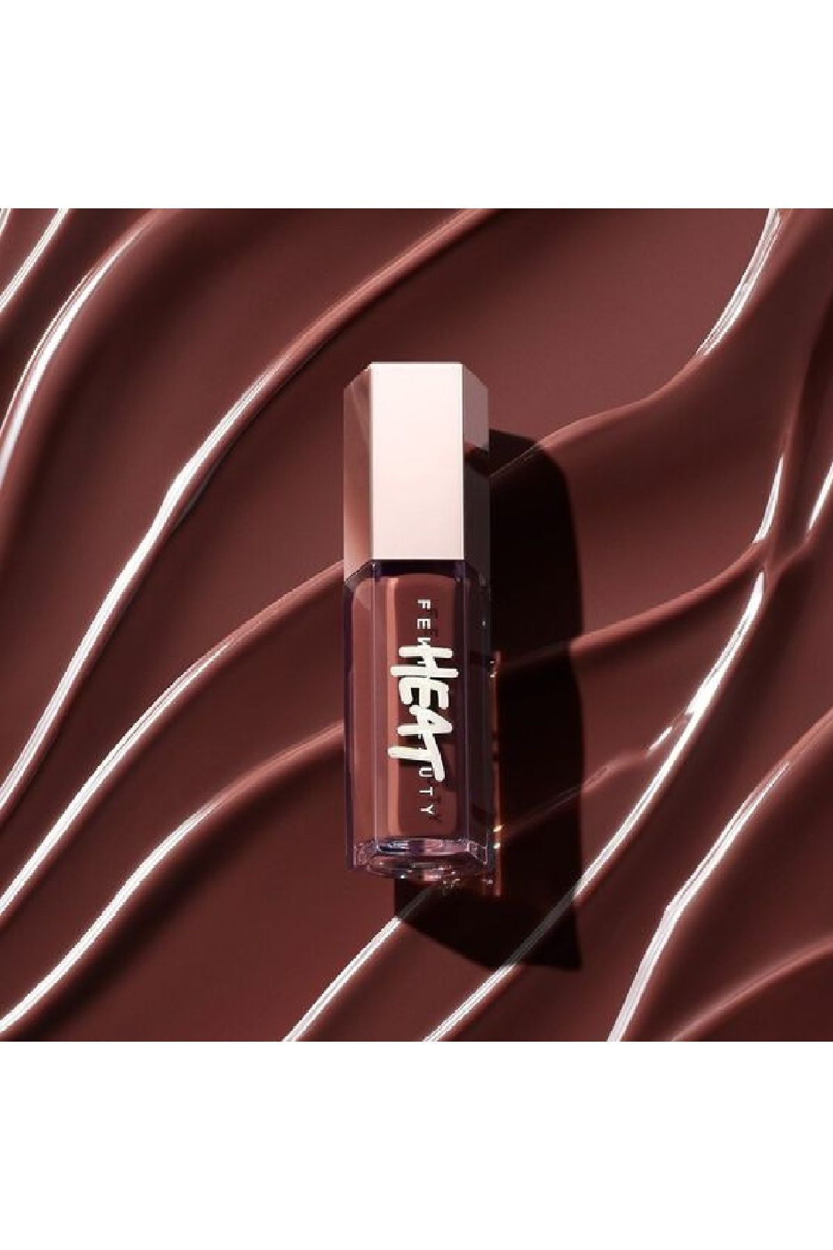 FENTY BEAUTY رژ لب هات چاکولیت محصول لب گلاس با اثر فلزی و حجم دهنده