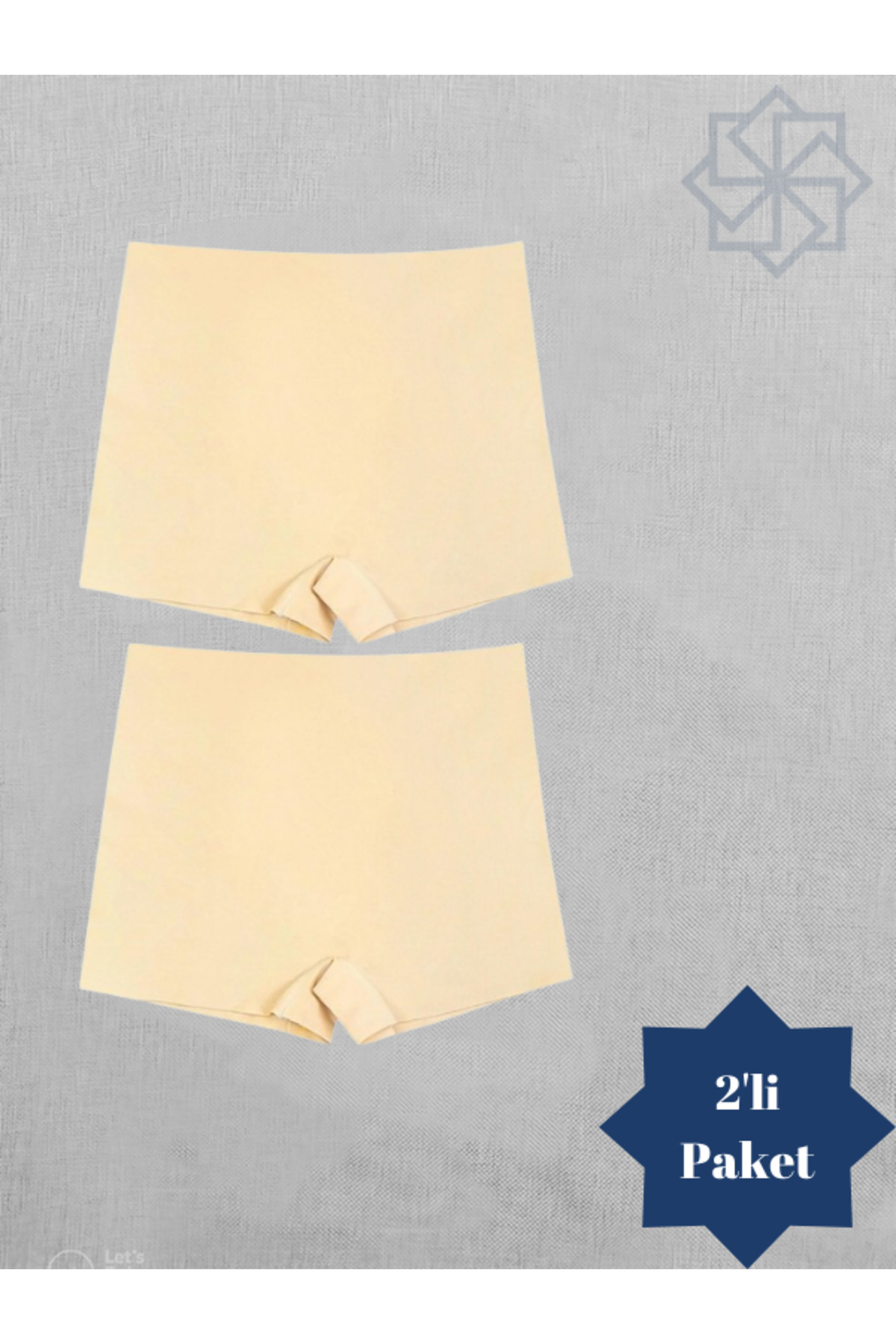 Adeniz Kadın Lazer Kesim Dikişsiz Ten Kadın Boxer Külot 2 Li Paket Normal Bel