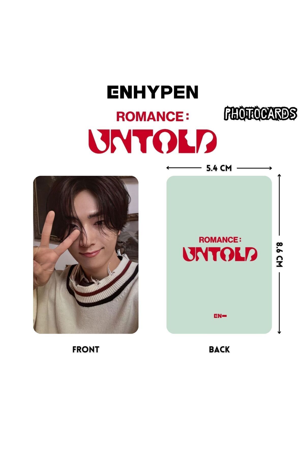 Kpop Dünyasi ENHYPEN Jay '' ROMANCE : Untold '' Photocards Set