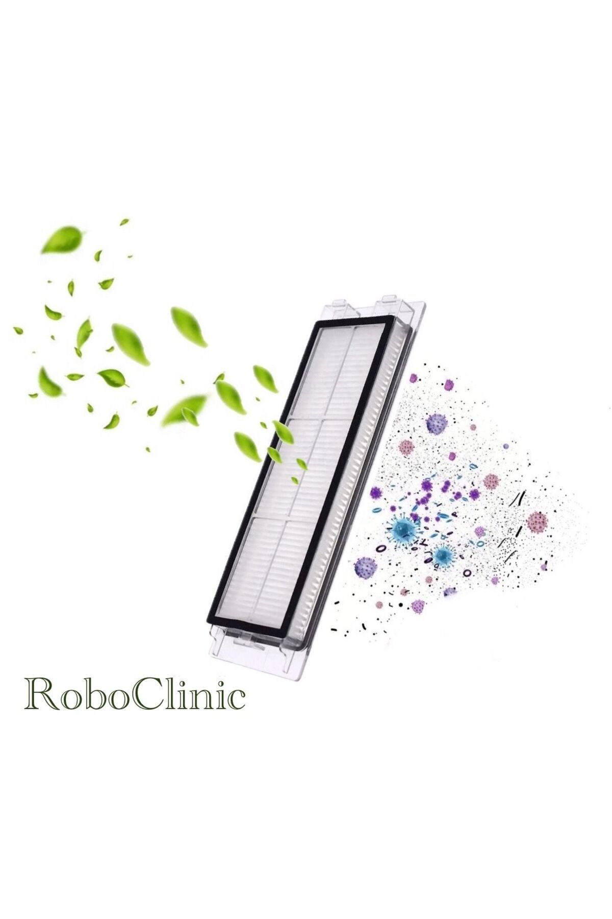 Roboclinic-Roborock S5 Max Black Robot Vacuum Cleaner - Compatible Main and Side Brush, Hepa Filter 5 Pieces Replenishment Set 5