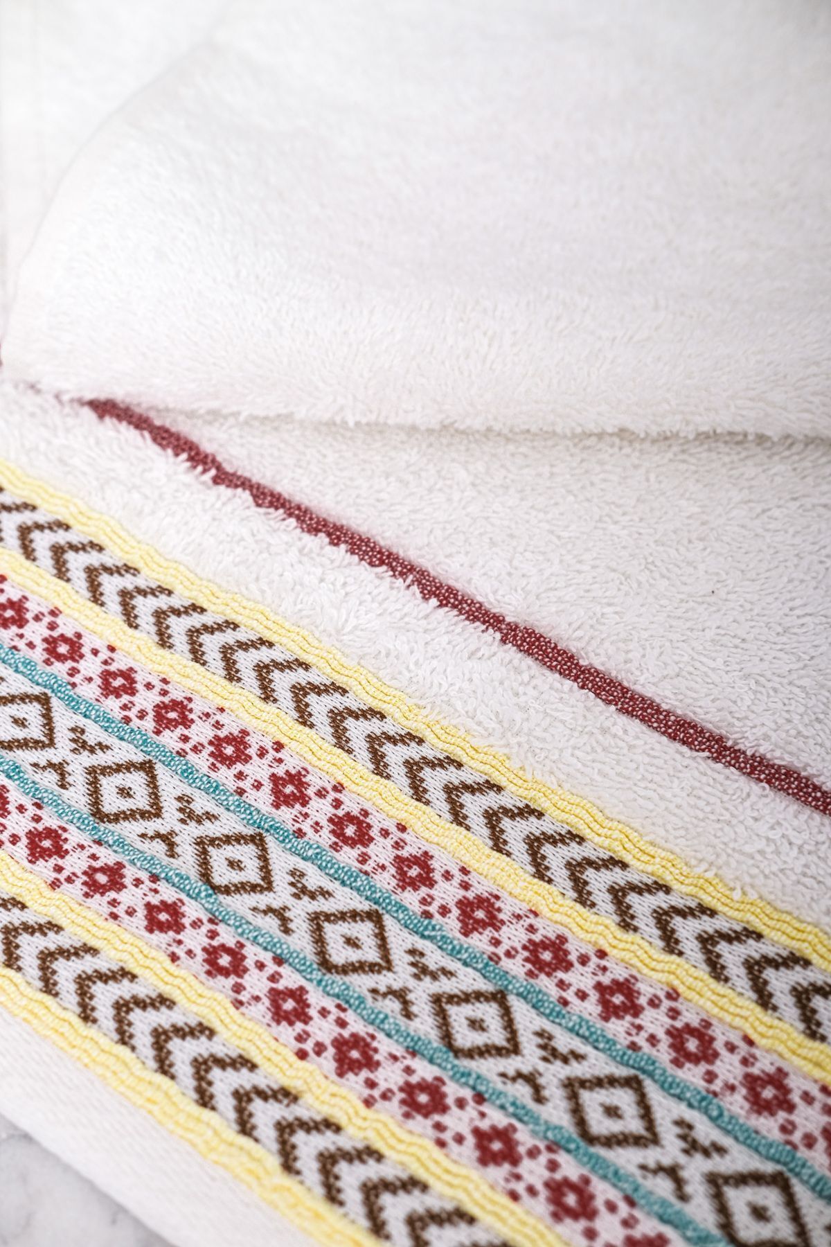 VEVİEN HOME-Ansaaj Jacquard Σετ Μπουρνούζι 4 τεμαχίων Κρέμα 3