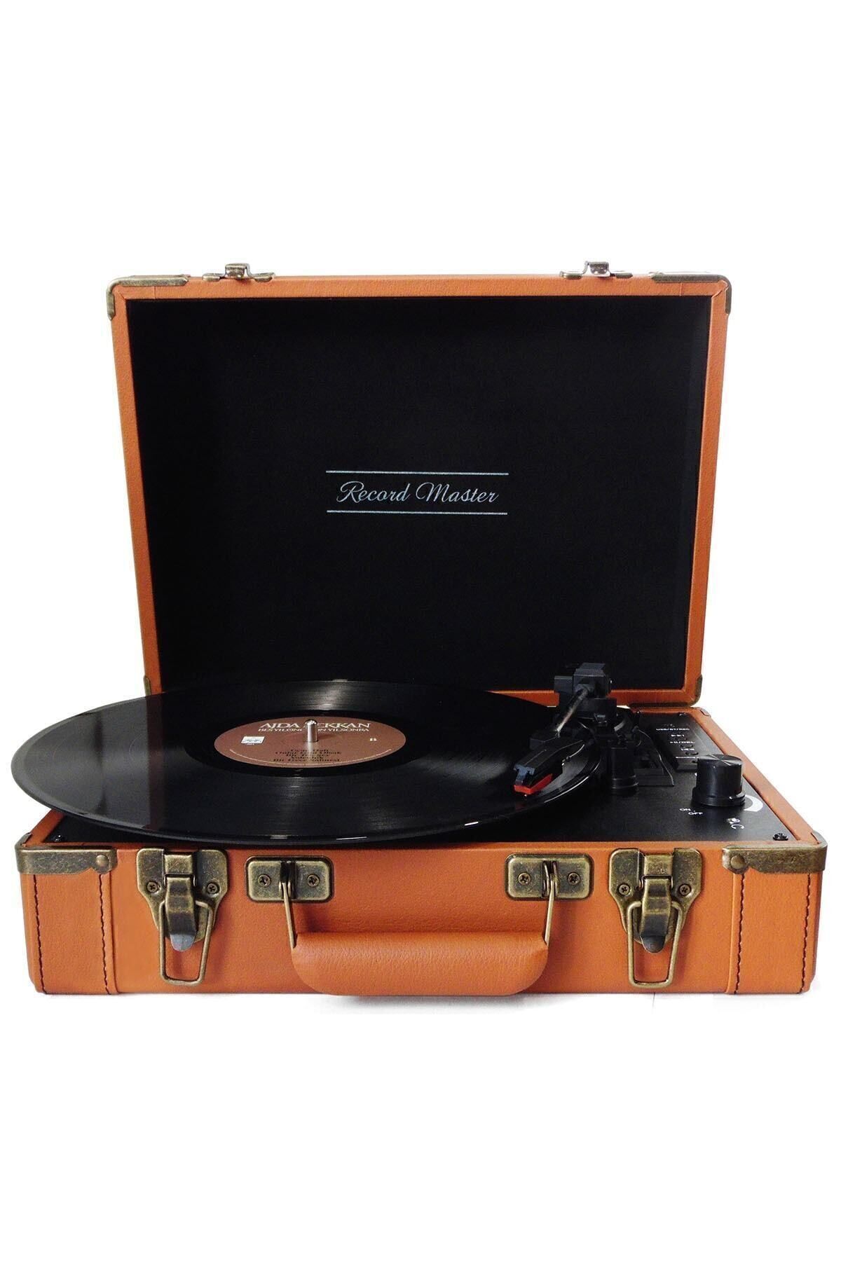 Record Master T317ub Retro Pikap Plak Çalar - Kahverengi - Bluetooth, Şarj - Tüm Plakları Çalabilme