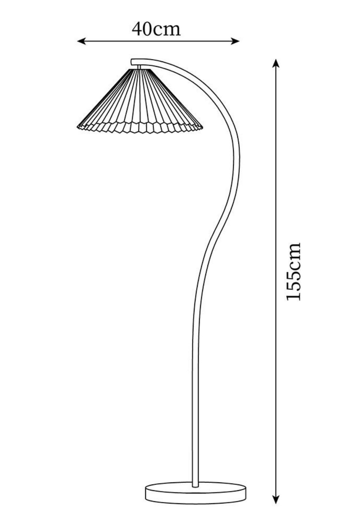 Flex Statik Su Yeşili Metal Ayaklı Modern Lambader - Krem - 2