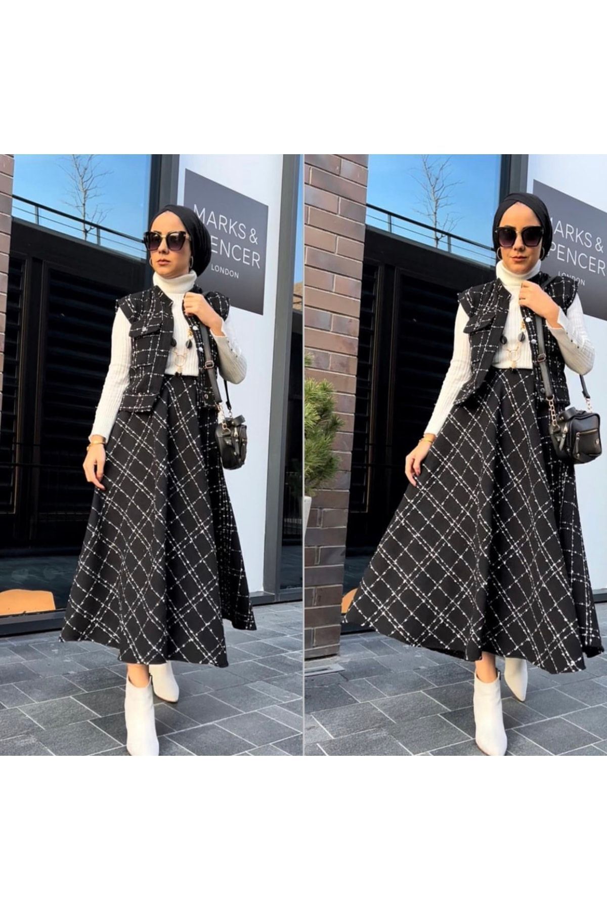 Selma Butik Yelekli Etekli Takım