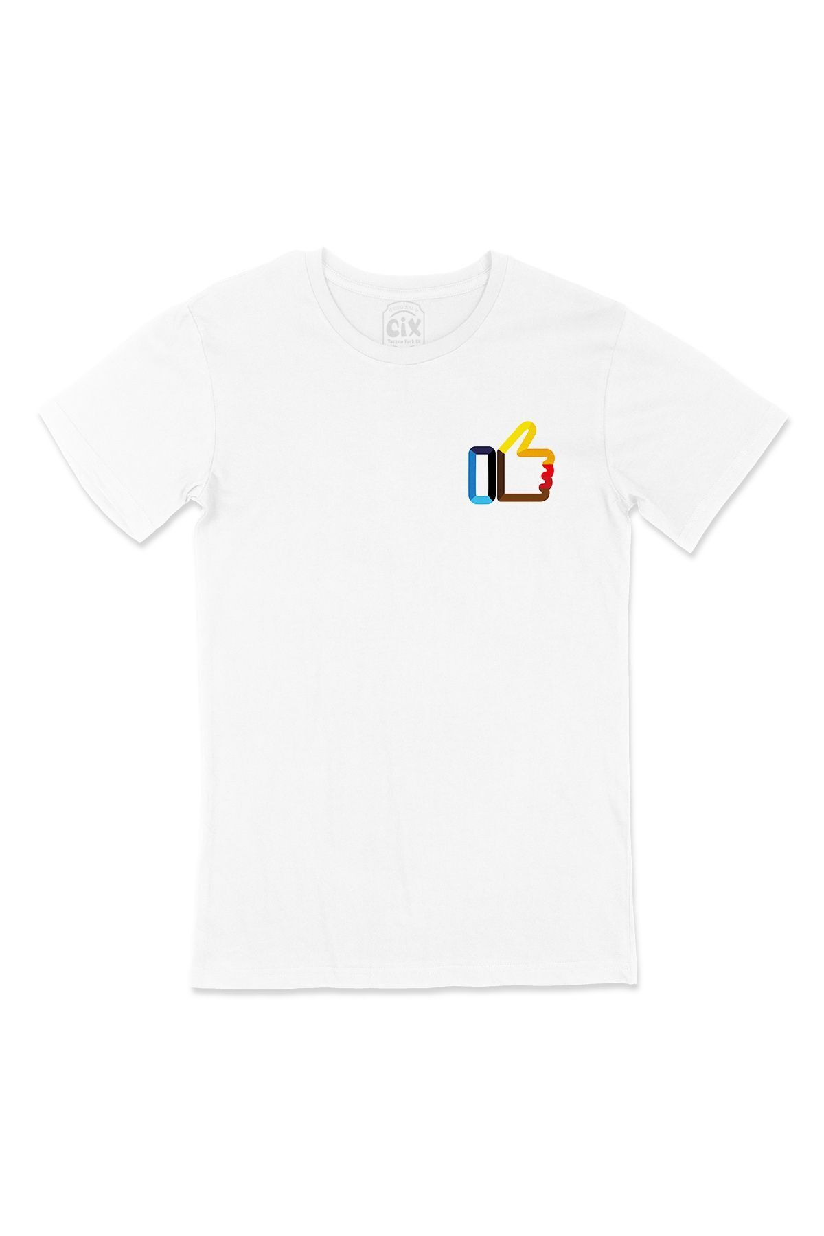 Cix Tricou Alb Cu Logo-ul Okey Pocket Unisex - XL