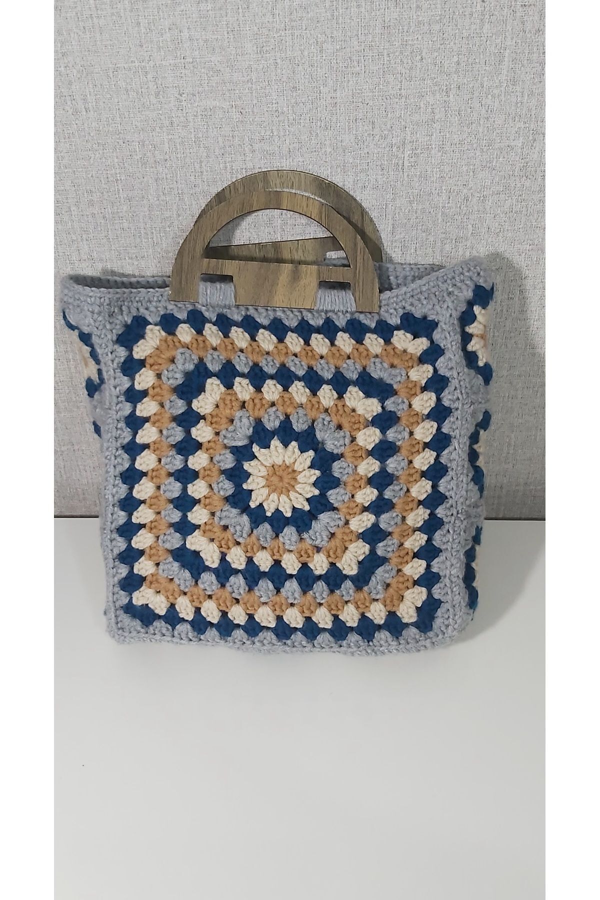 KBA TİCARET-Stylish and Soft Textured Hand Knitted - Handbag 4