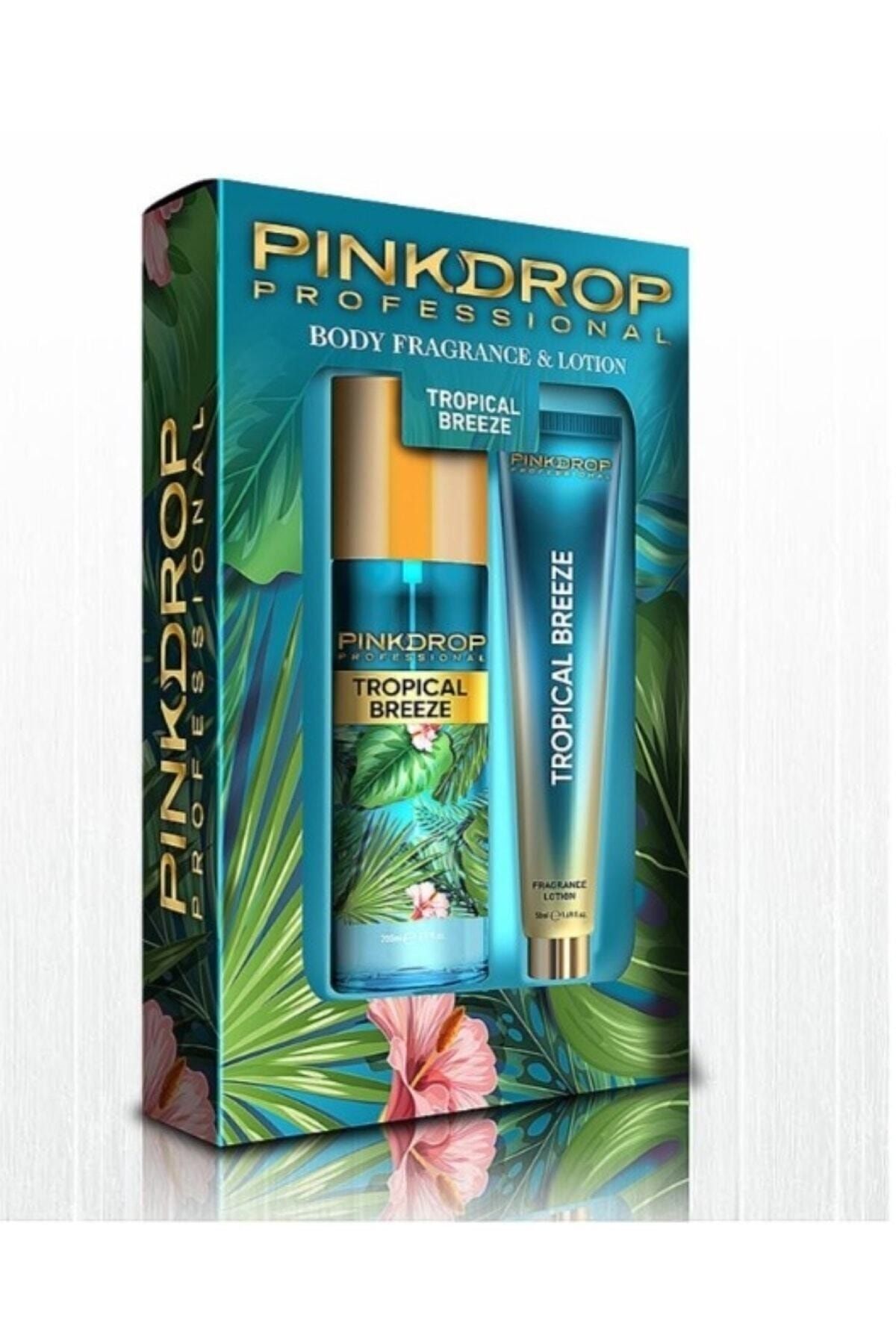 Tropical Breeze 200ml اسپری بدن 50ml لوسیون بدن هدیه PİNKDROP