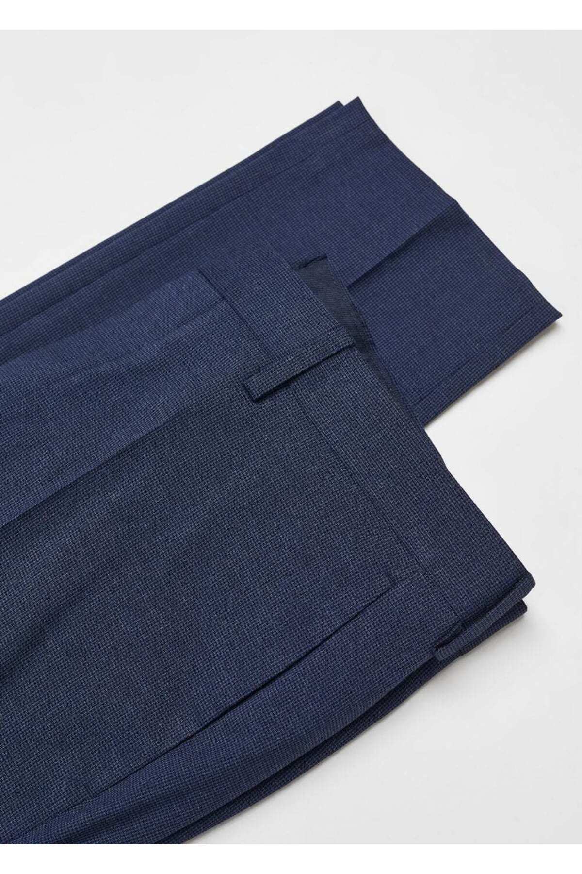 شلوار مردانه آبی منگوMANGO Man | 67000643 اورجینال - تصویر 6