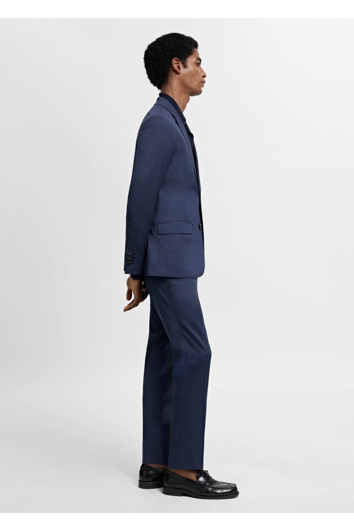 شلوار مردانه آبی منگوMANGO Man | 67000643 اورجینال - تصویر 7