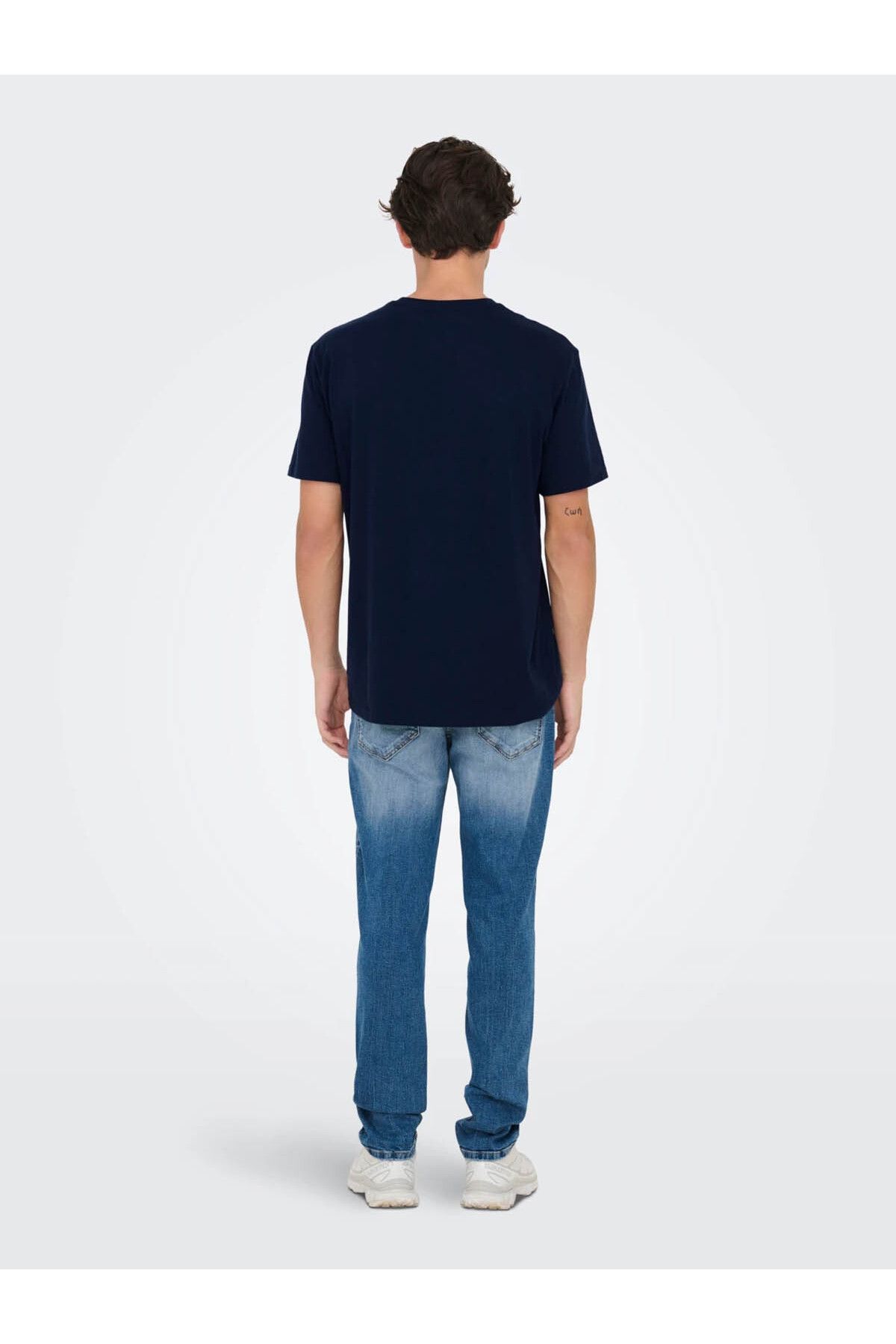 تی شرت آبی مردانه NAVY LIFE REG TEE NOOS Only Sons Only & Sons
