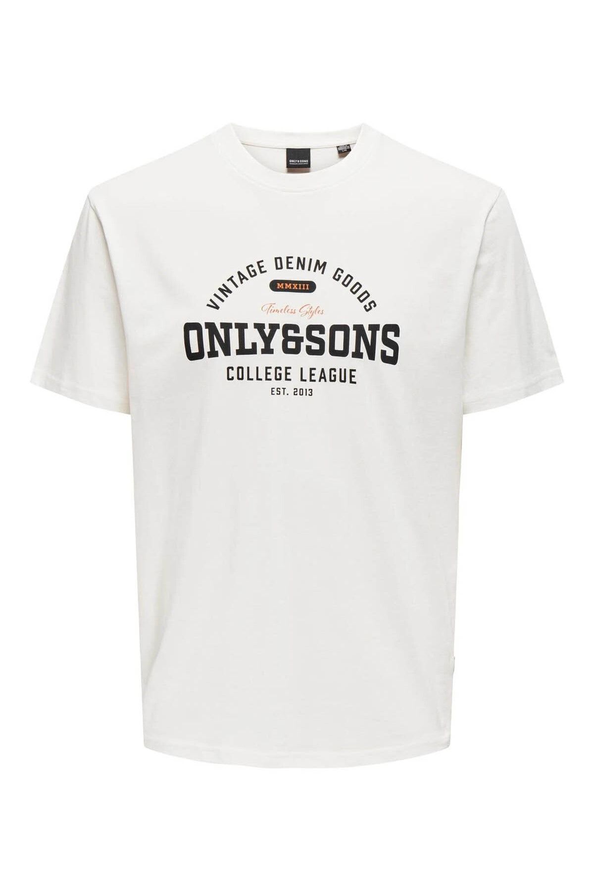 تی شرت سفید مردانه آقایان LIFE REG TEE NOOS Only Sons Only & Sons