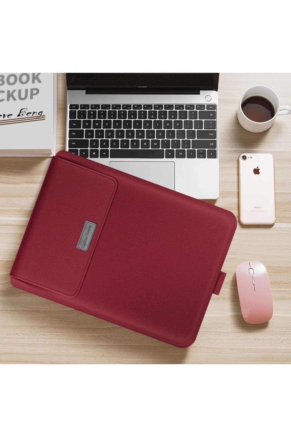 TEKNETSTORE-Geantă din piele magnetică pentru Macbook Pro Air 13 M1-M2 2020/2022 - A2179-A2337-A2338-A2251-A2159-A1989-A1708 Modele 4