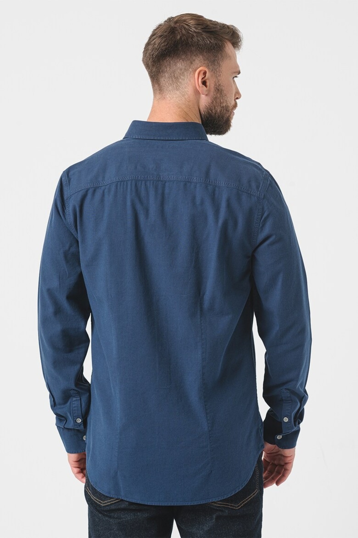 پیراهن مردانه آبی سرمه ای گس | M3BH63WFRX0-G7V2 اورجینال - تصویر 4